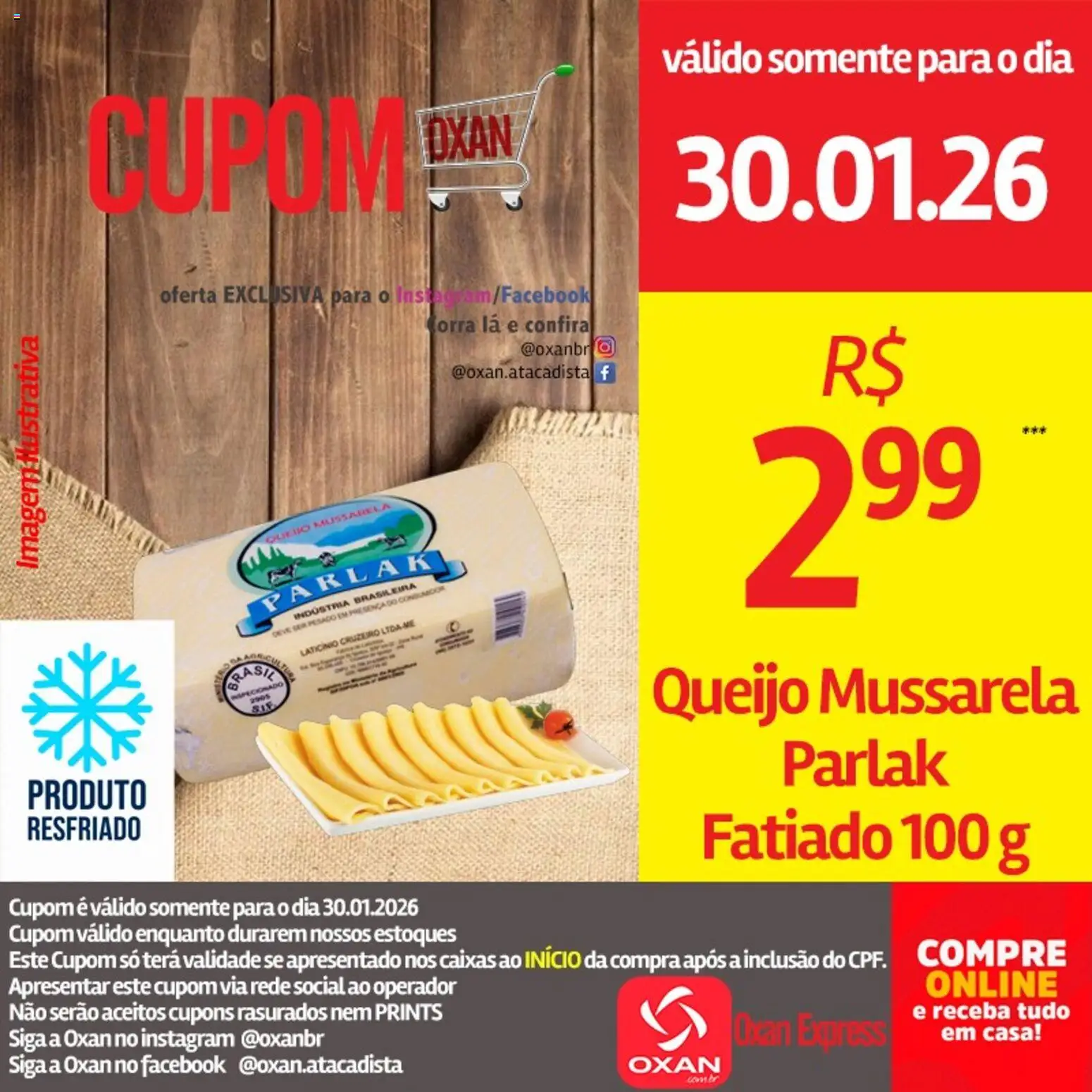 Oxan Atacadista Folheto - válido de 30.01.2026 | Página: 4 | Produtos: Queijo, Mussarela