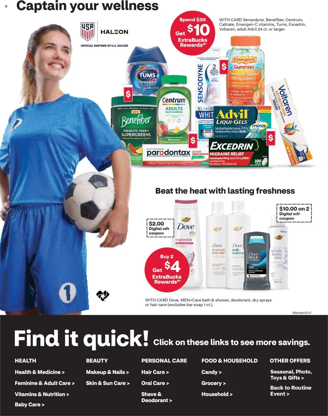 CVS Pharmacy Weekly Ad - AZ - valid from 10.08.2025 | Page: 5 | Products: Berries, Shampoo, Toothpaste, Watermelon
