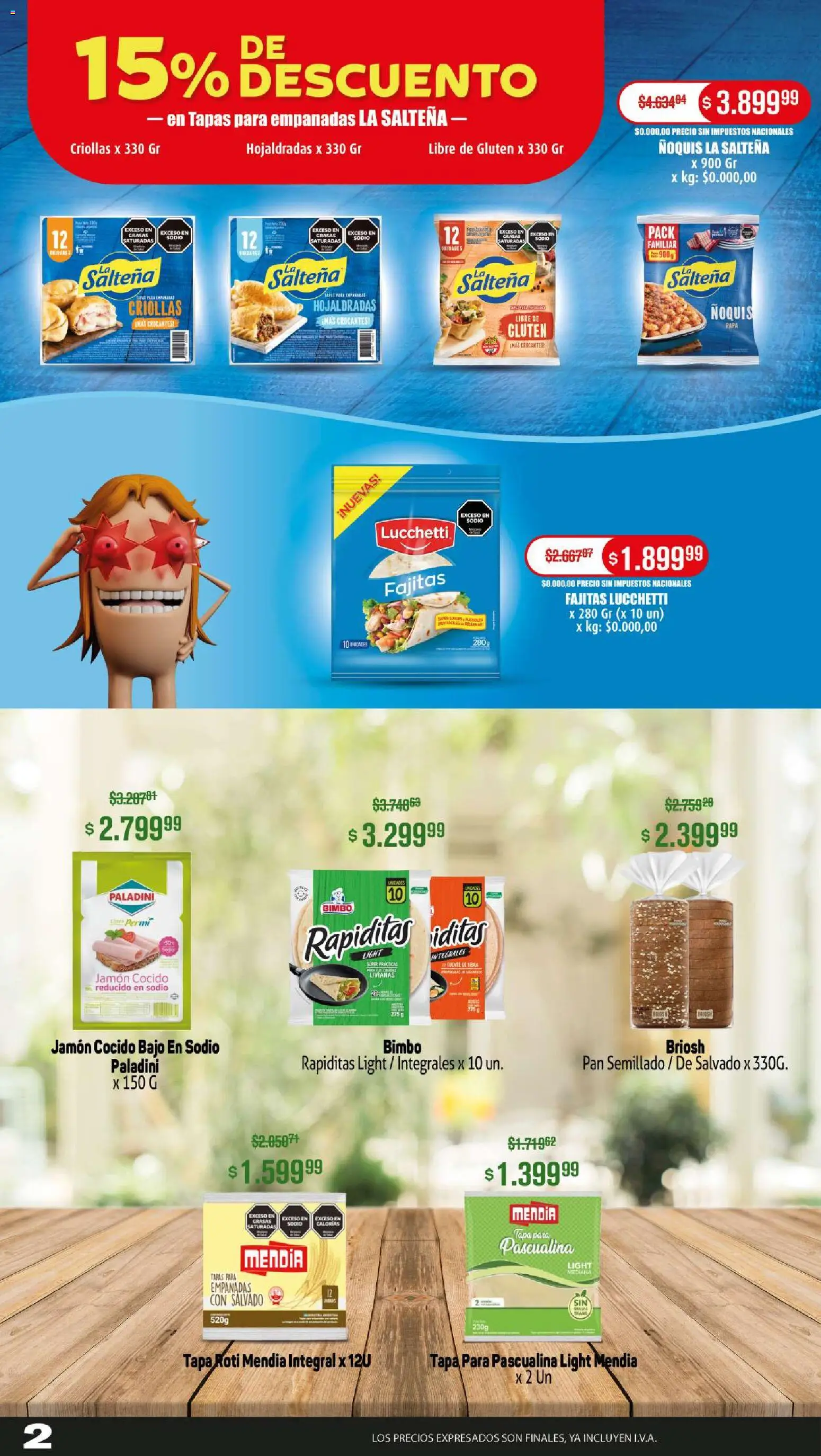 Makro ofertas │ válido desde el 27.11.2025 | Página: 2 | Productos: Papa, Pan, Jamón, Ñoquis
