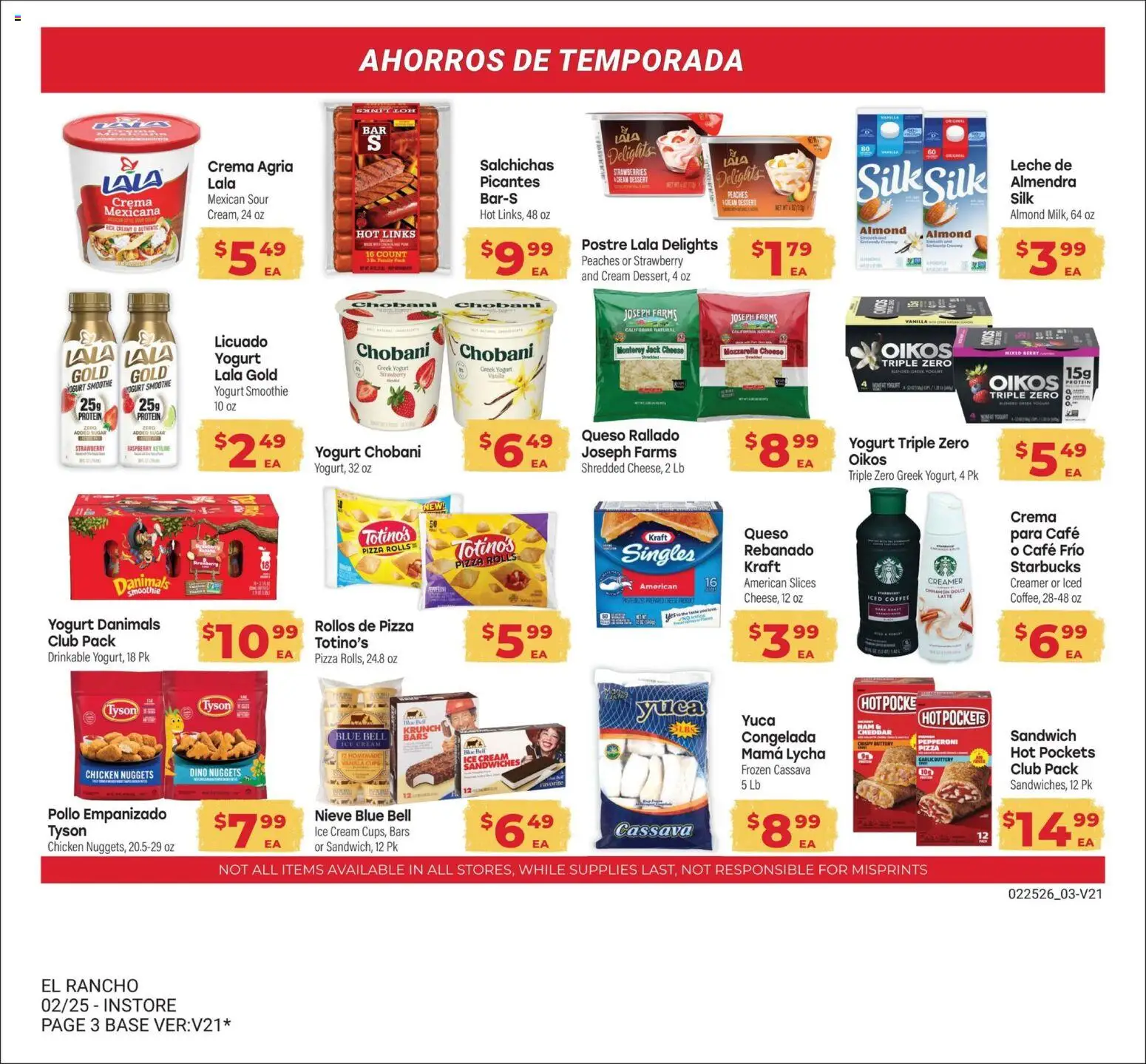 El Rancho Monthly Ad - valid from 03.03.2026 | Page: 3 | Products: Yogurt, Cream, Ice cream, Sugar