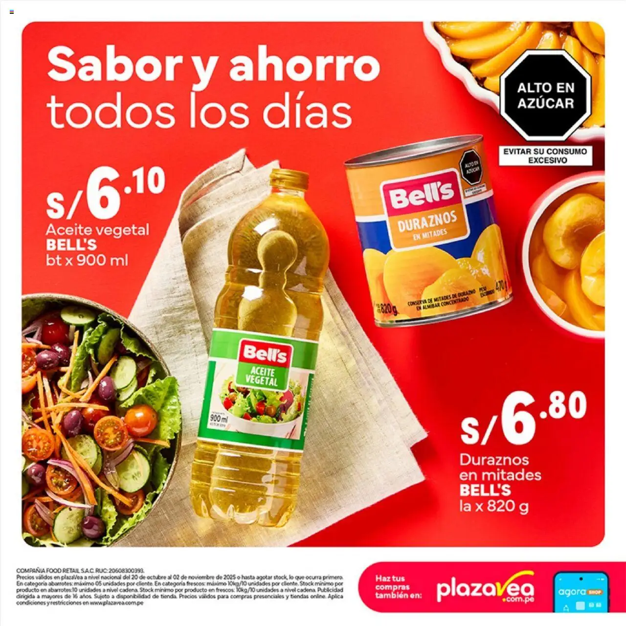 Catálogo Plaza Vea válido desde 20.10.2025 | Página: 20 | Productos: Aceite