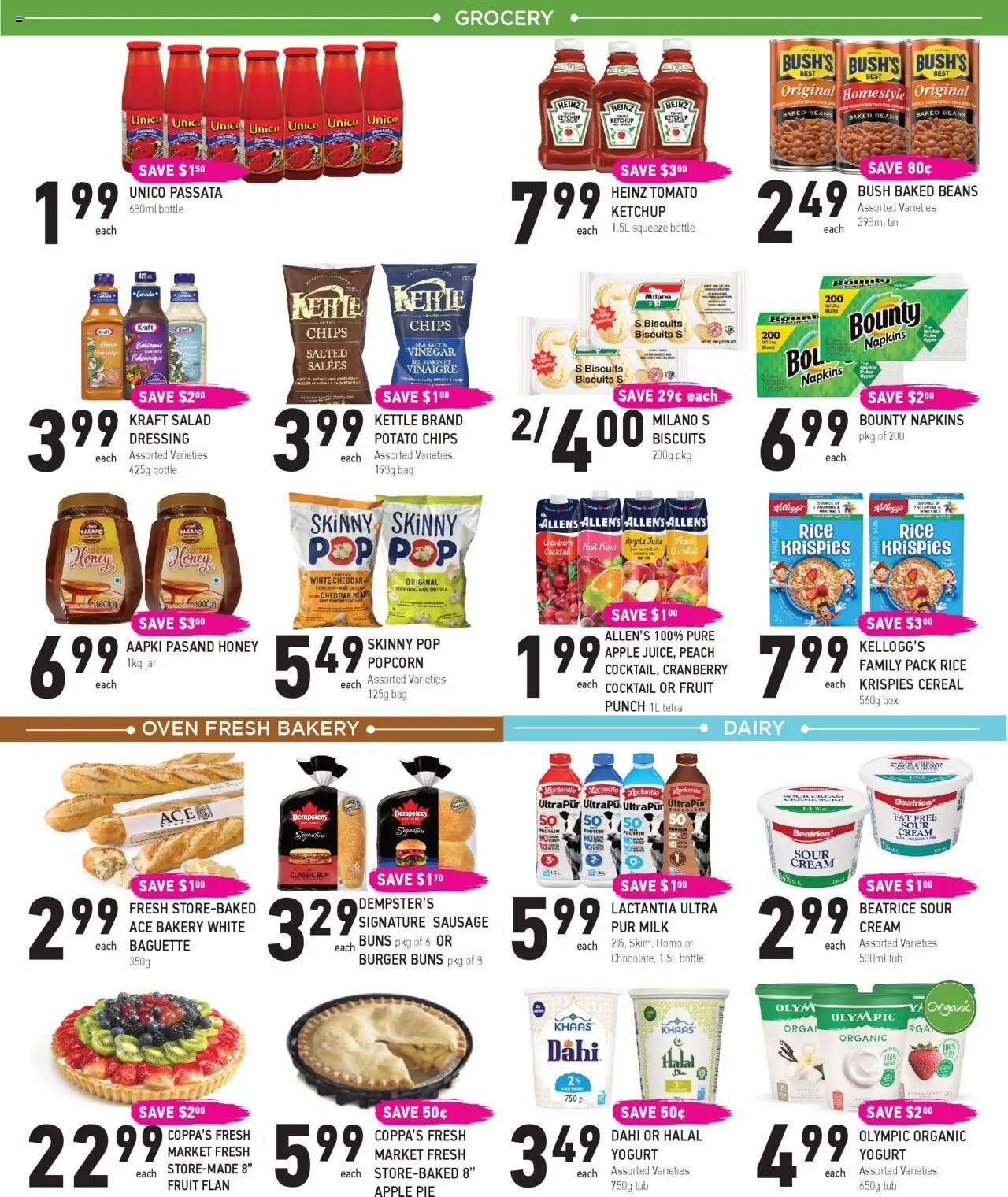 Coppas Fresh Market flyer valid from 21.08.2025 | Page: 3 | Products: Sour cream, Salad, Milk, Yogurt