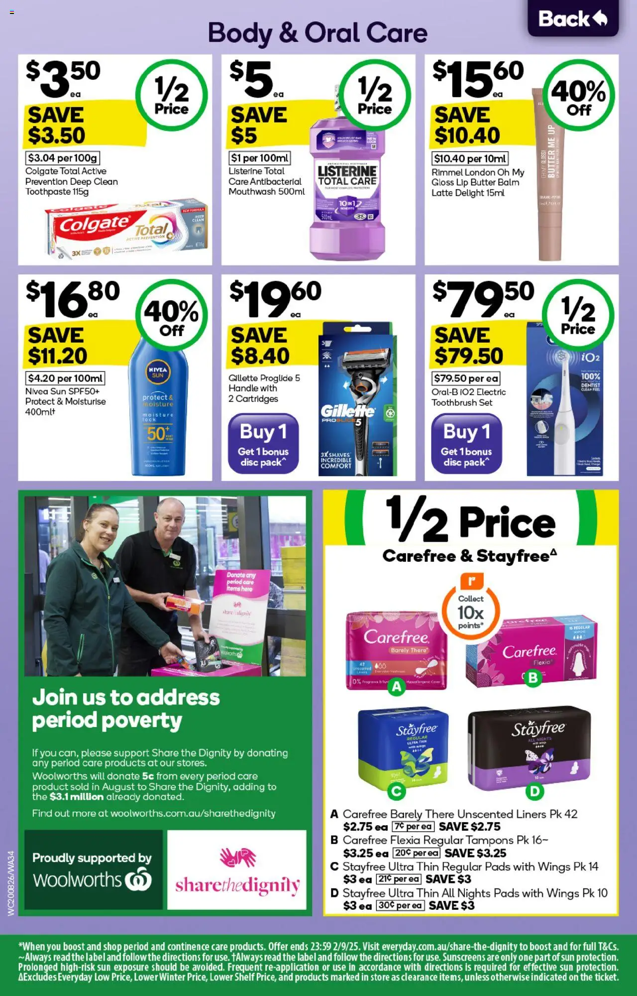 Woolworths catalogue - valid from 20.08.2025 | Page: 34 | Products: Butter, Toothpaste, Mouthwash, Toothbrush