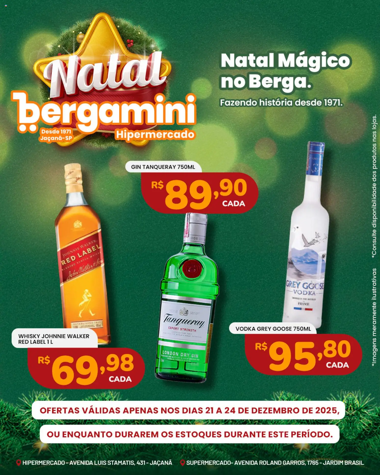 Supermercado Bergamini Folheto - válido de 21.12.2025 | Página: 5 | Produtos: Whisky, Gin, Vodka