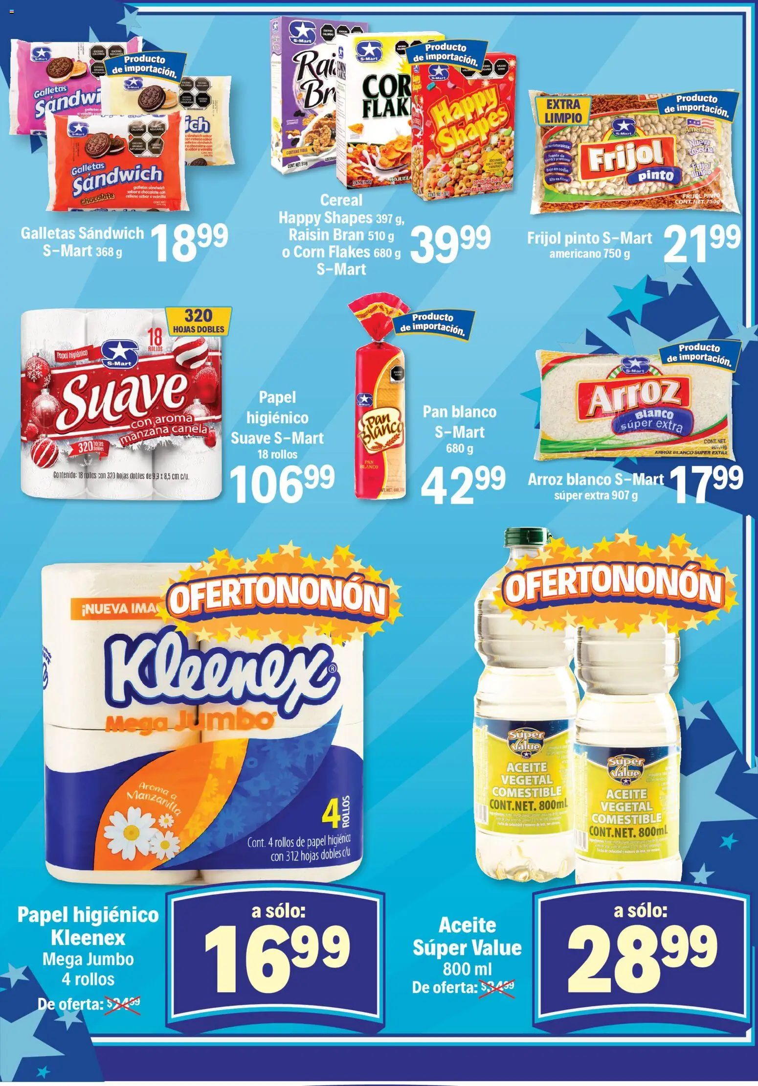 Nuevas ofertas de S-Mart válidas en toda la República Mexicana desde el 07.11.2025. ¡Encuentra las mejores ofertas en S-Mart folleto Monterrey! | Página: 3 | Productos: Manzana, Chocolate, Galletas, Papel higiénico
