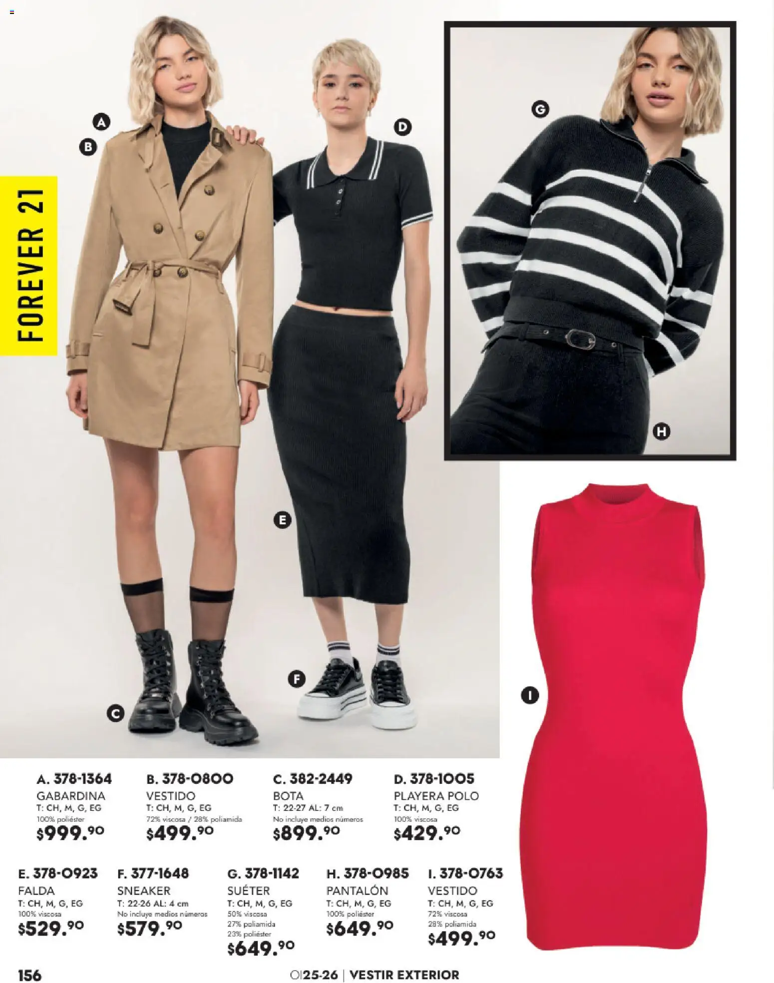 Nuevas ofertas de Andrea válidas en toda la República Mexicana desde el 26.11.2025. ¡Encuentra las mejores ofertas en Andrea catálogo Vestir! | Página: 156 | Productos: Suéter, Vestido, Playera, Falda