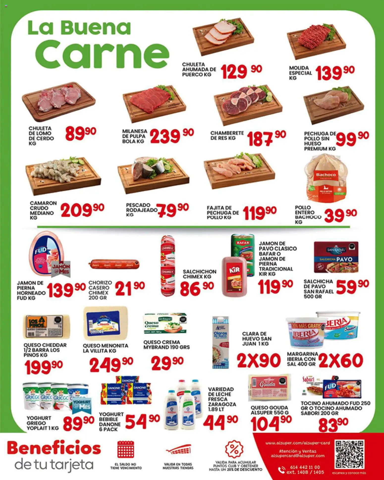 Nuevas ofertas de Alsuper válidas en toda la República Mexicana desde el 06.01.2026. ¡Encuentra las mejores ofertas en Alsuper folleto Chihuahua Capital! | Página: 7 | Productos: Queso crema, Leche, Cerdo, Wok