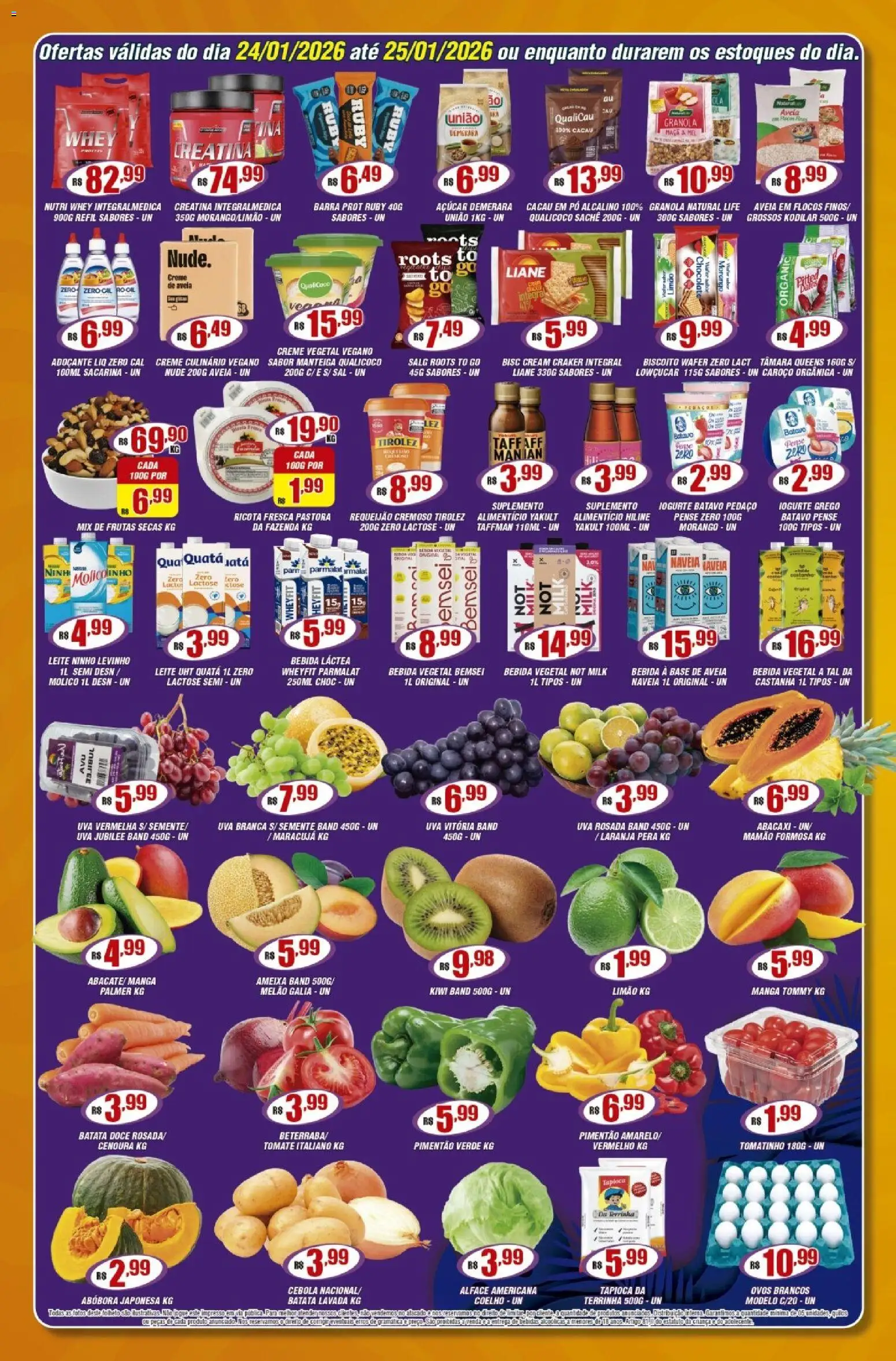 Violeta Supermercados Folheto - válido de 24.01.2026 | Página: 4 | Produtos: Melão, Tapioca, Adoçante, Requeijão