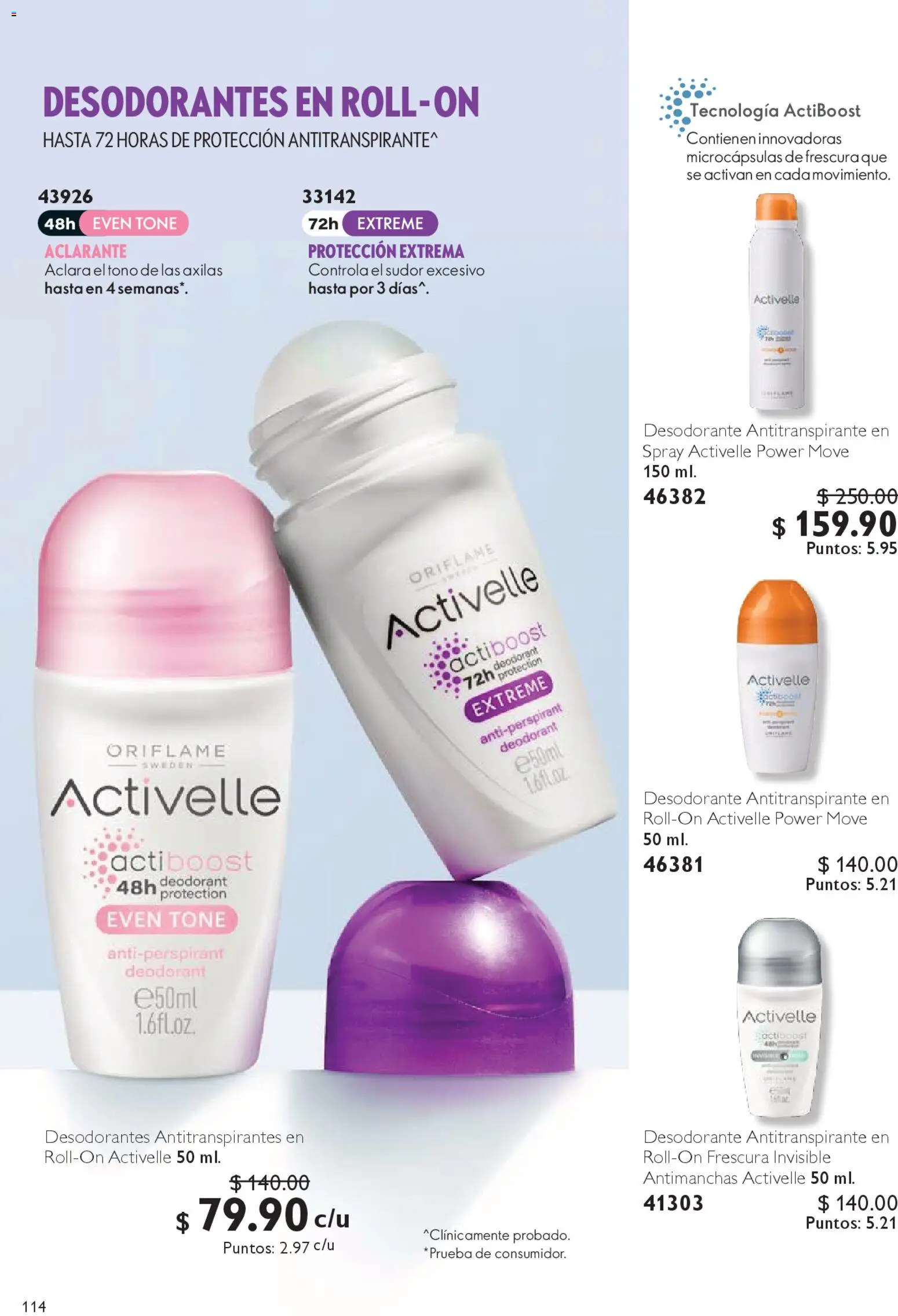 Nuevas ofertas de Oriflame válidas en toda la República Mexicana desde el 25.10.2025. ¡Encuentra las mejores ofertas en Oriflame Buen Fin! | Página: 114 | Productos: Desodorante, Antitranspirante, Aclarante