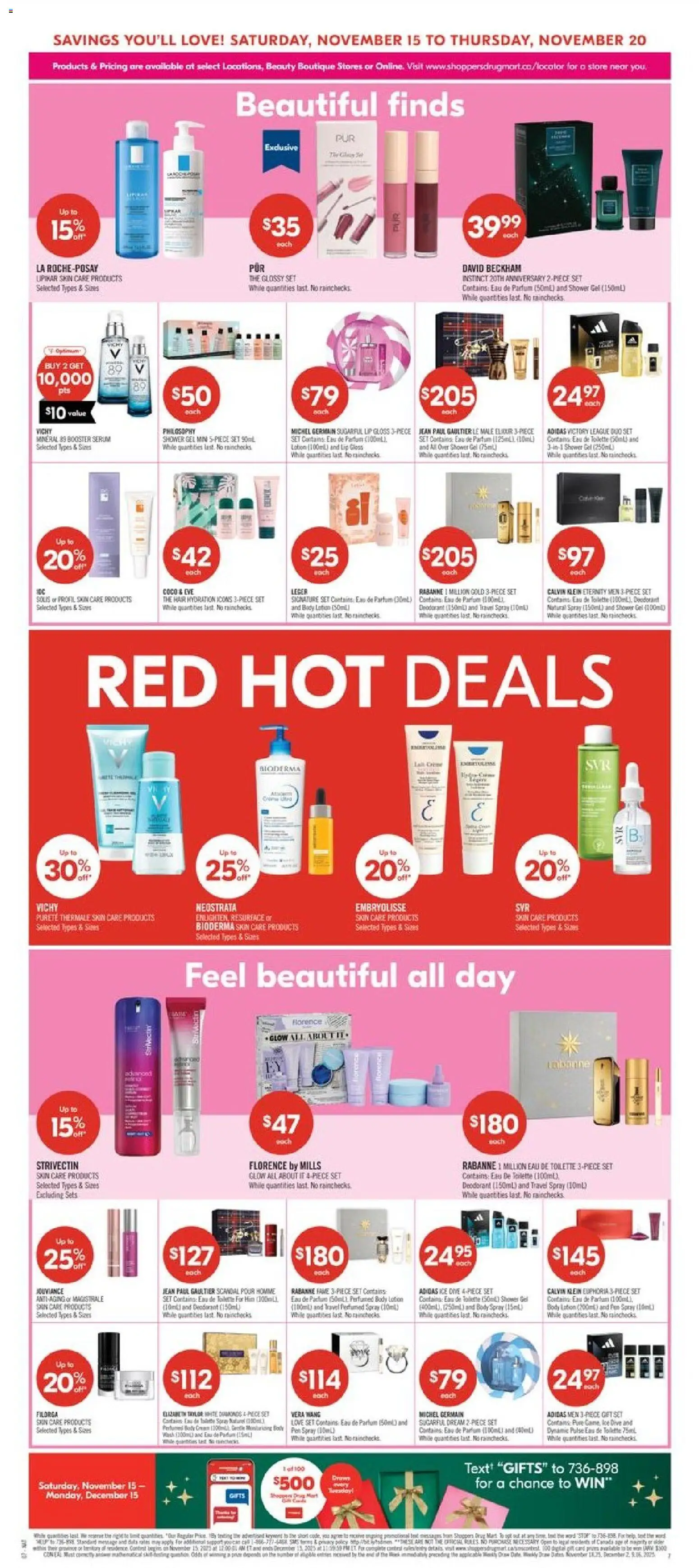 Shoppers flyer valid from 15.11.2025 | Page: 11 | Products: Eau de toilette, Deodorant, Toilette, Shower