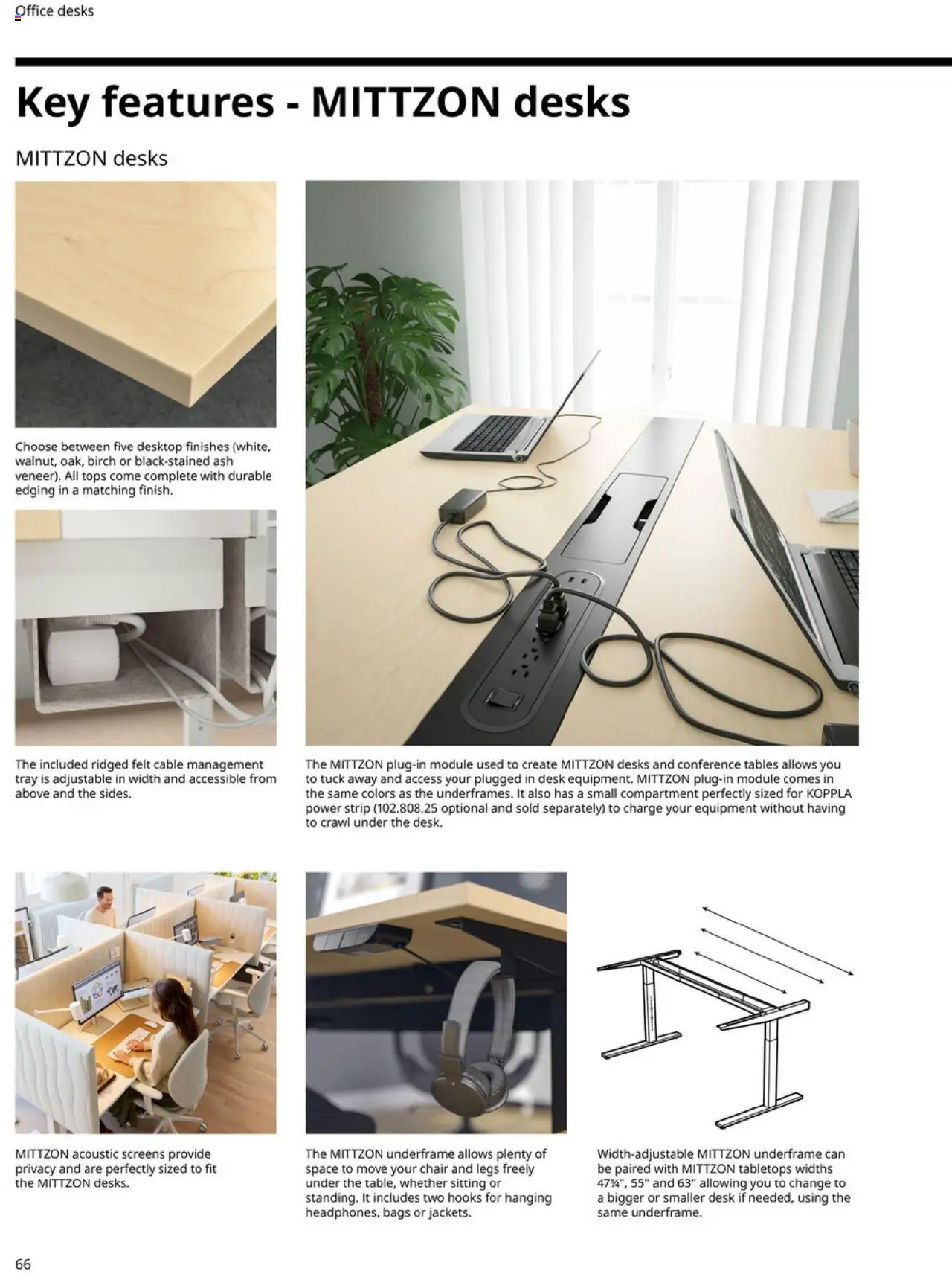 IKEA Office Brochure 2025 - valid from 01.03.2025 | Page: 66 | Products: Chair, Desk, Cable, Desktop