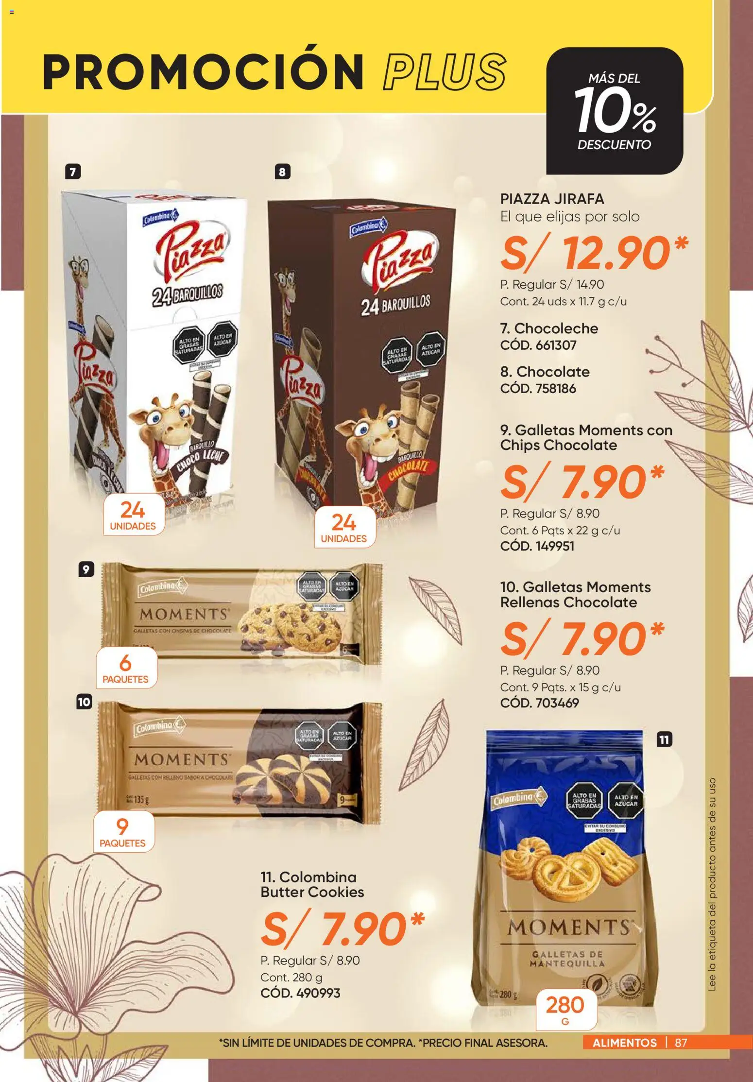 Catálogo Azzorti válido desde 14.04.2026 | Página: 87 | Productos: Mantequilla, Chocolate, Galletas