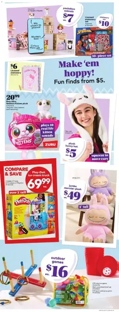 Preview of Plush bunny hat, Plush bunny hat, squeeze to move ears from shop Giant Tiger valid from 18.03.2026 | Page: 10