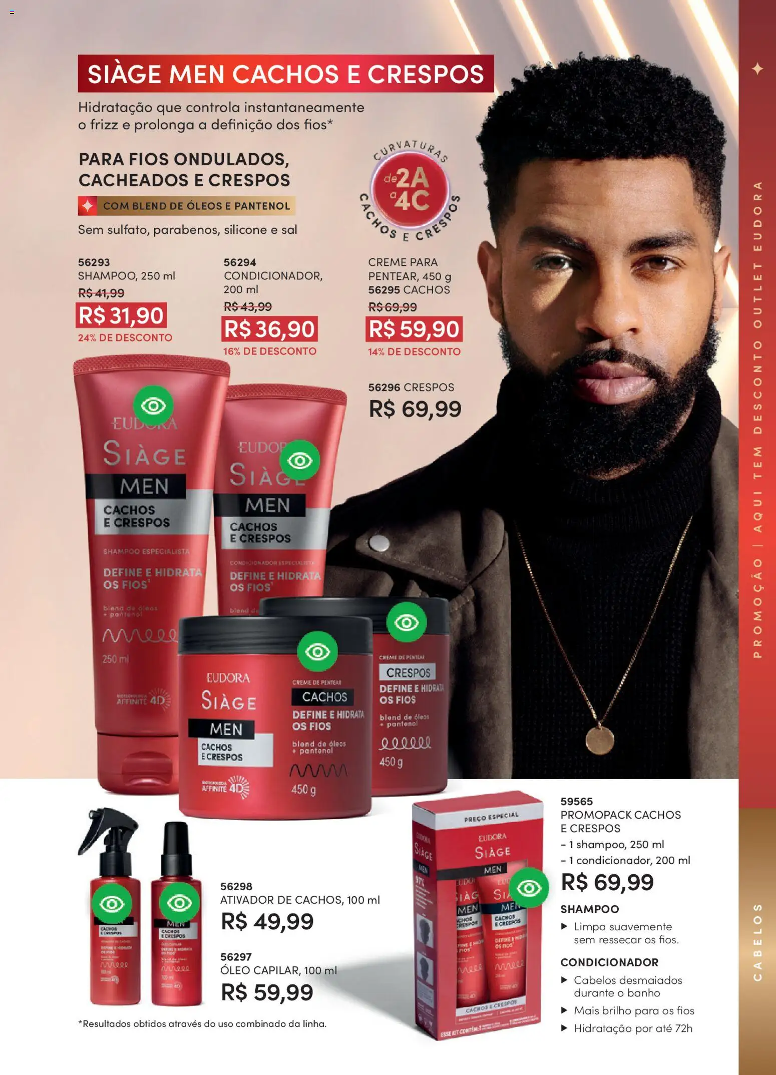 Eudora Folheto - válido de 17.12.2025 | Página: 56 | Produtos: Condicionador, Óleo, Creme, Sal