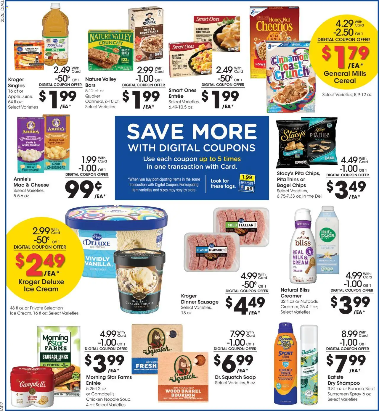 Baker's Weekly Ad - NE - valid from 30.07.2025 | Page: 5 | Products: Bourbon, Pasta, Ice cream, Sausage