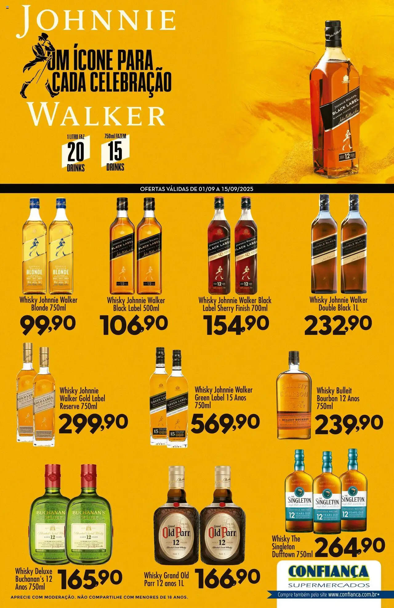 Confiança Folheto - válido de 01.09.2025 | Página: 1 | Produtos: Whisky, Bourbon