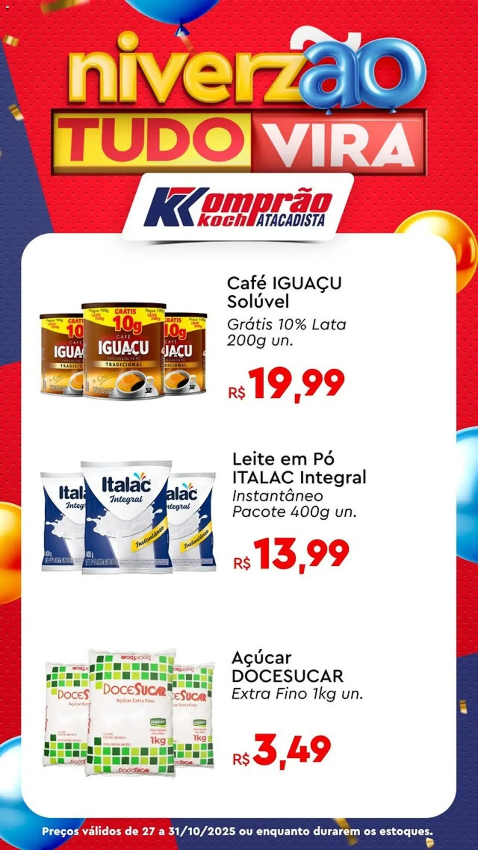 Komprao Atacadista Folheto - válido de 27.10.2025 | Página: 5 | Produtos: Pó, Café, Doces, Açúcar