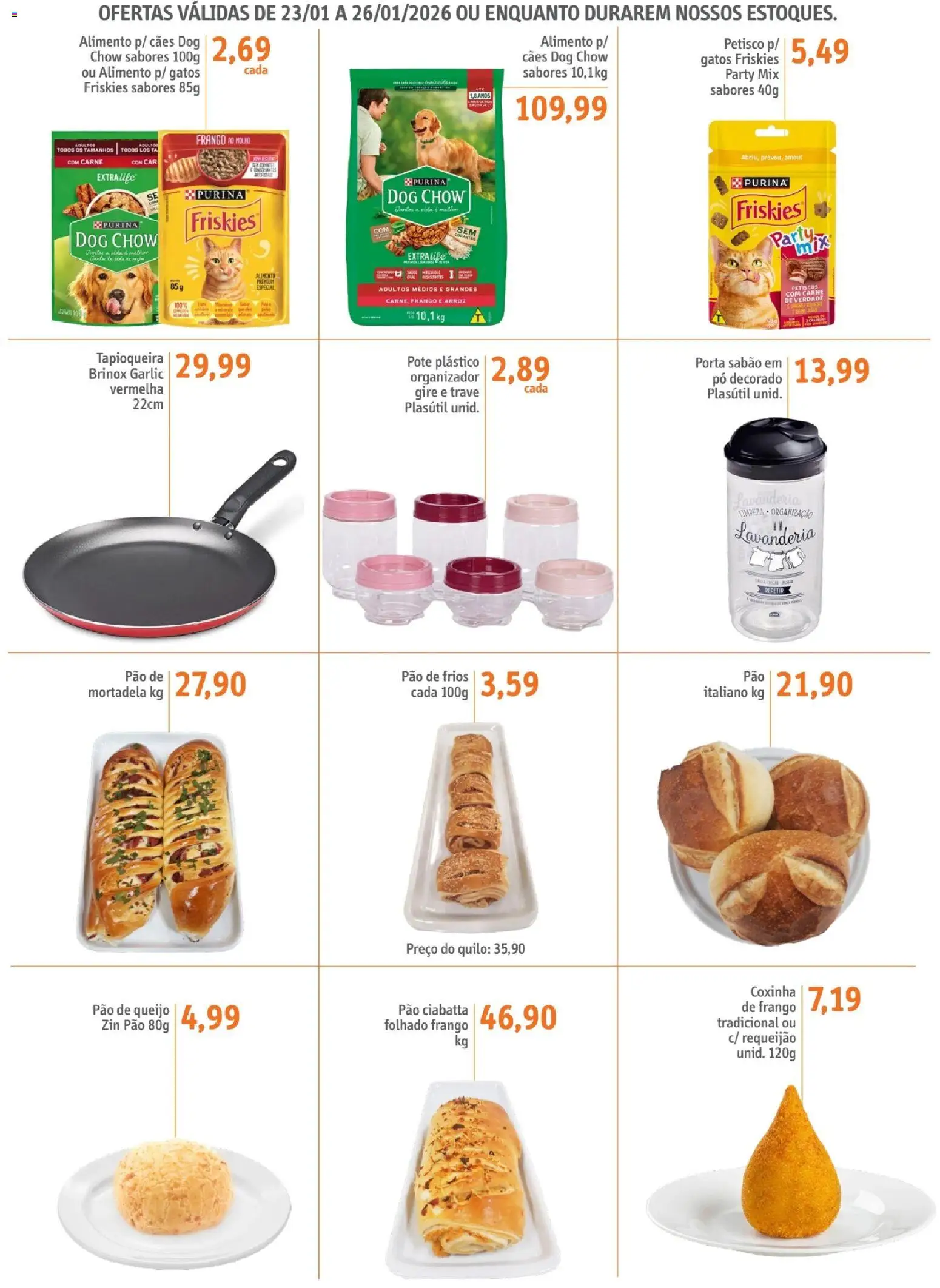 Sonda Folheto - válido de 23.01.2026 | Página: 4 | Produtos: Organizador, Pão, Requeijão, Pão de queijo