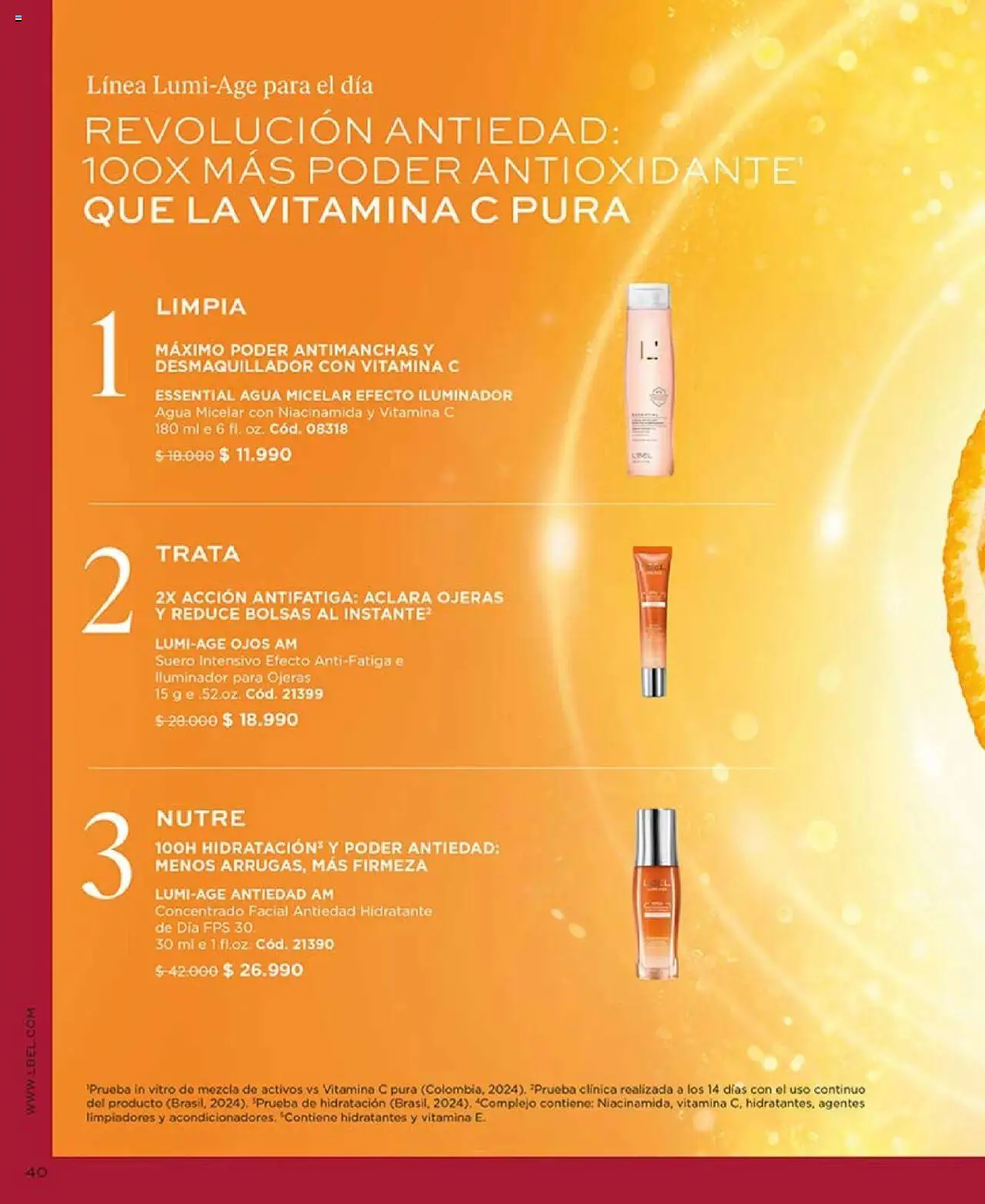 Catálogo L'Bel Campaña 17 │ válido desde el 14.10.2025 | Página: 40 | Productos: Agua, Iluminador