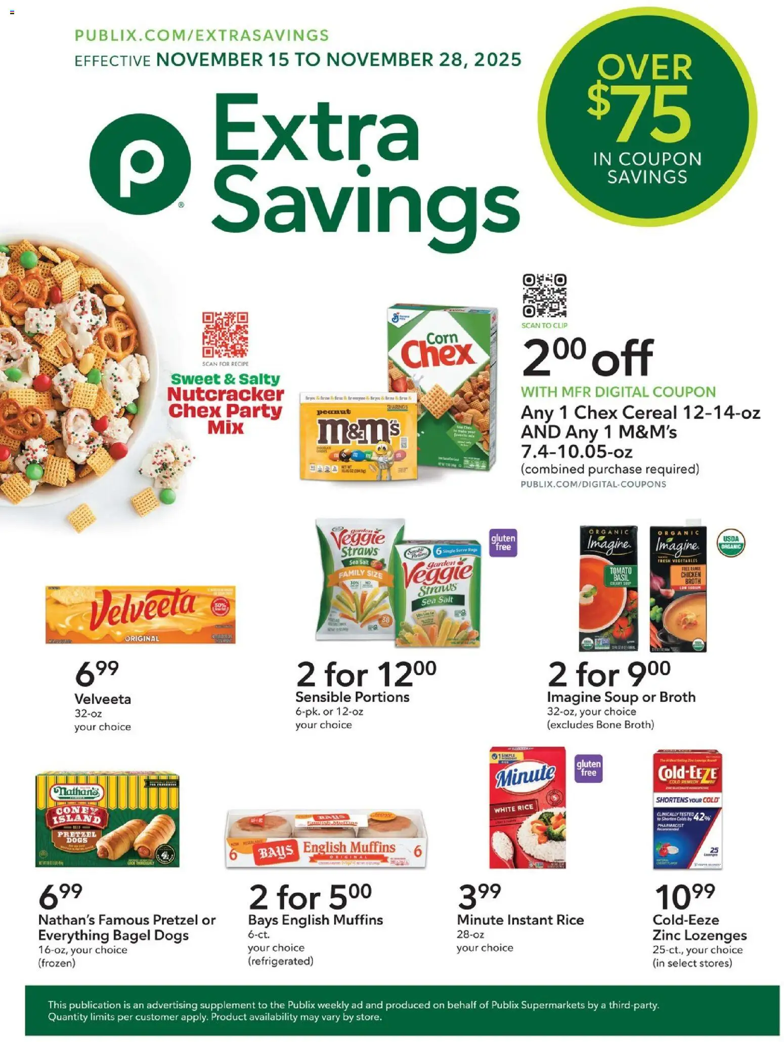 Publix Extra Savings - valid from 15.11.2025 | Page: 1 | Products: Corn, Clip, Rice, Vegetables