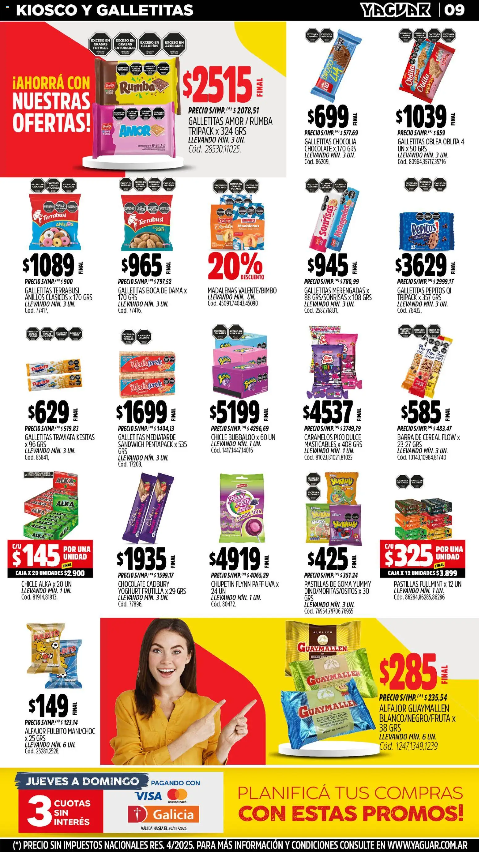 Yaguar - Salta │ válido desde el 17.11.2025 | Página: 10 | Productos: Frutilla, Caja, Chicle, Alfajor