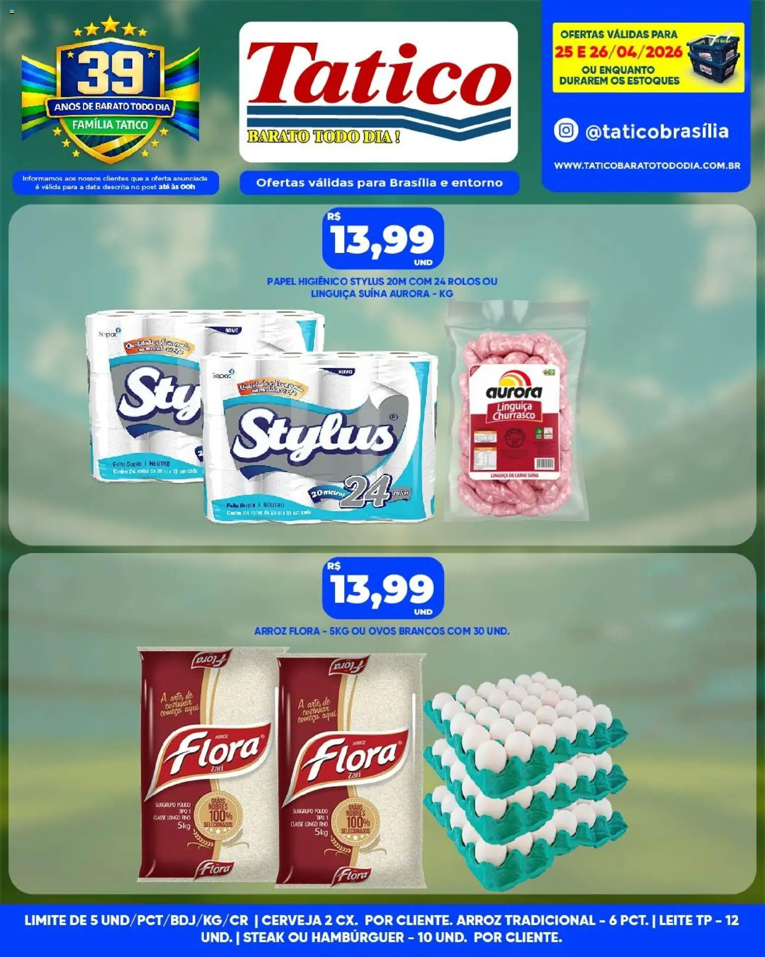 Tatico Folheto - válido de 25.04.2026 | Página: 11 | Produtos: Linguiça, Leite, Cerveja, Papel higiênico