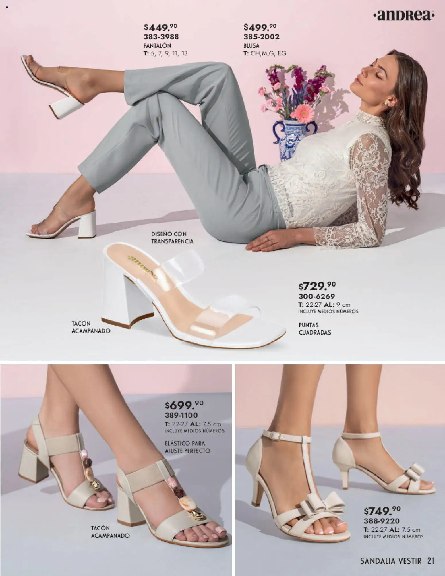 Nuevas ofertas de Andrea válidas en toda la República Mexicana desde el 25.01.2026. ¡Encuentra las mejores ofertas en Andrea catálogo Calzado Dama! | Página: 21 | Productos: Blusa