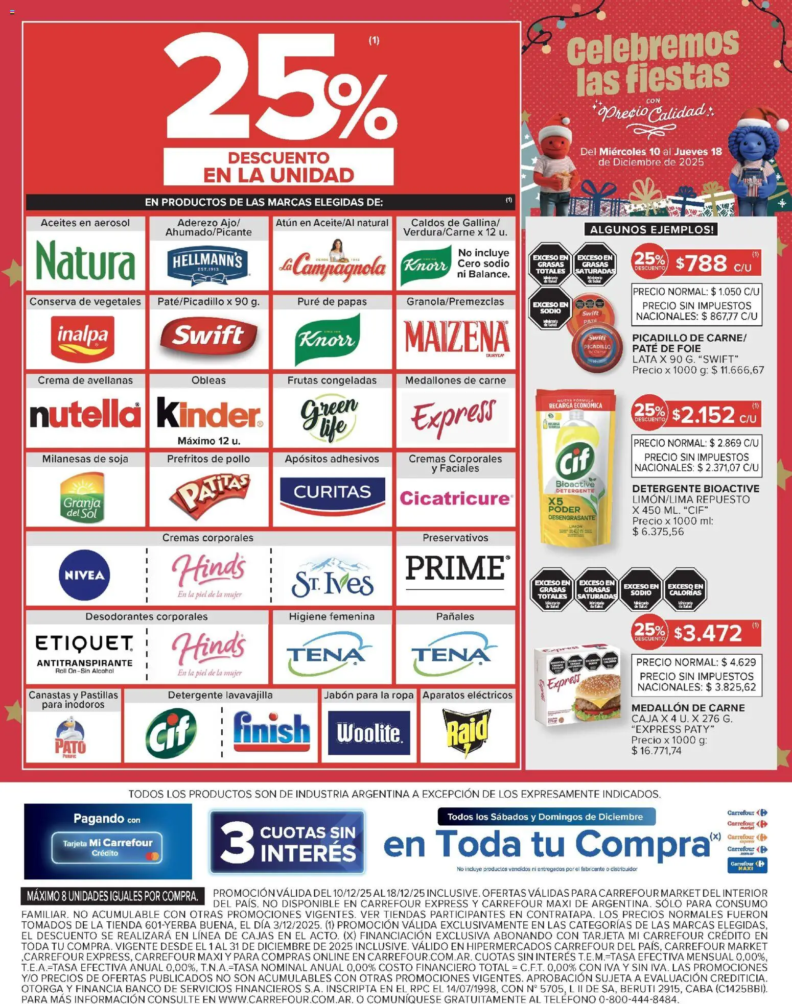 Carrefour Market catálogo │ válido desde el 10.12.2025 | Página: 8 | Productos: Pollo, Jabón, Pañales, Crema