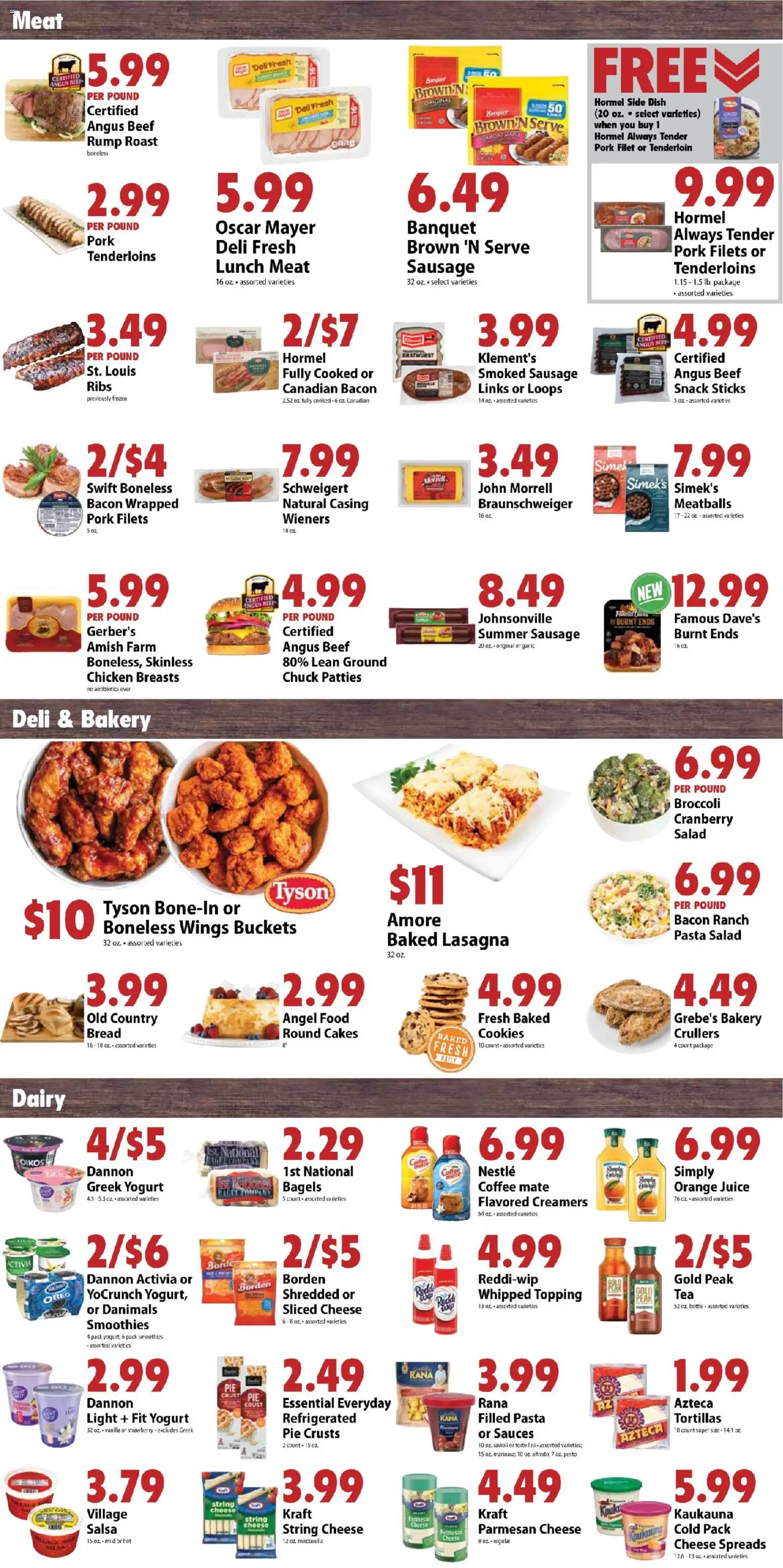 Festival Foods Weekly Ad - valid from 03.12.2025 | Page: 4 | Products: Broccoli, Juice, Cookies, Sausage
