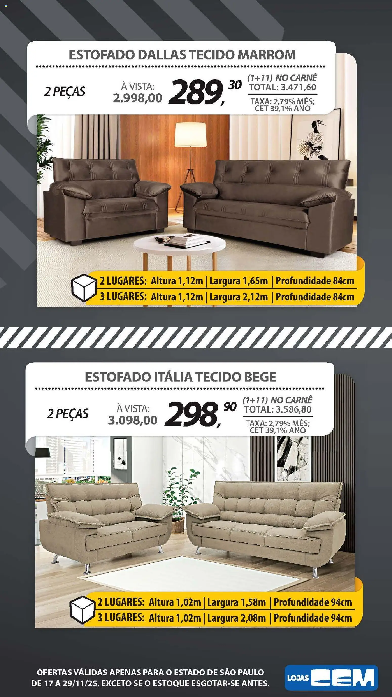 Lojas Cem Folheto - válido de 17.11.2025 | Página: 95 | Produtos: Tecido, Carne
