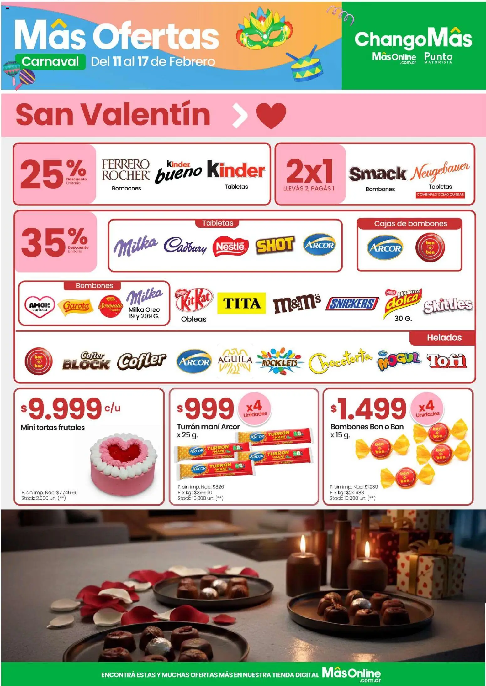 Changomas ofertas │ válido desde el 11.02.2026 | Página: 3 | Productos: Bombones, Mani, Turrón