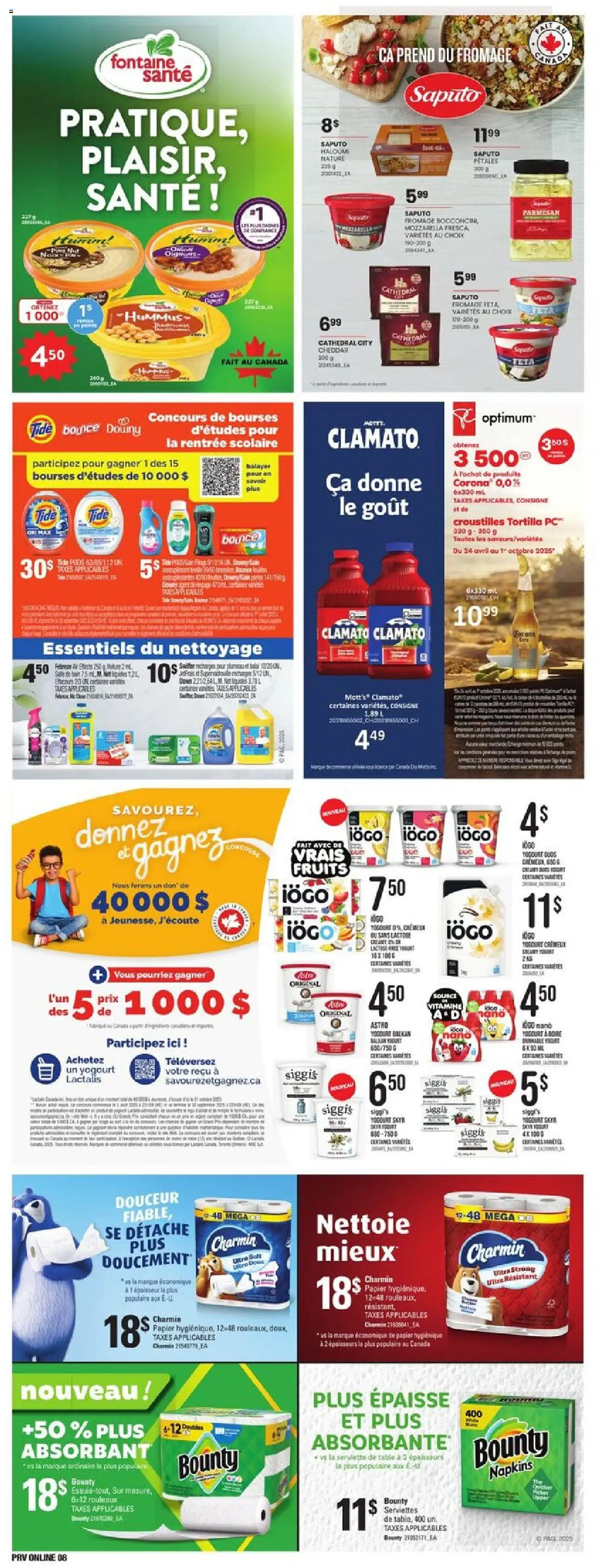 Provigo flyer valid from 31.07.2025 | Page: 9 | Products: PC, Table, Yogurt