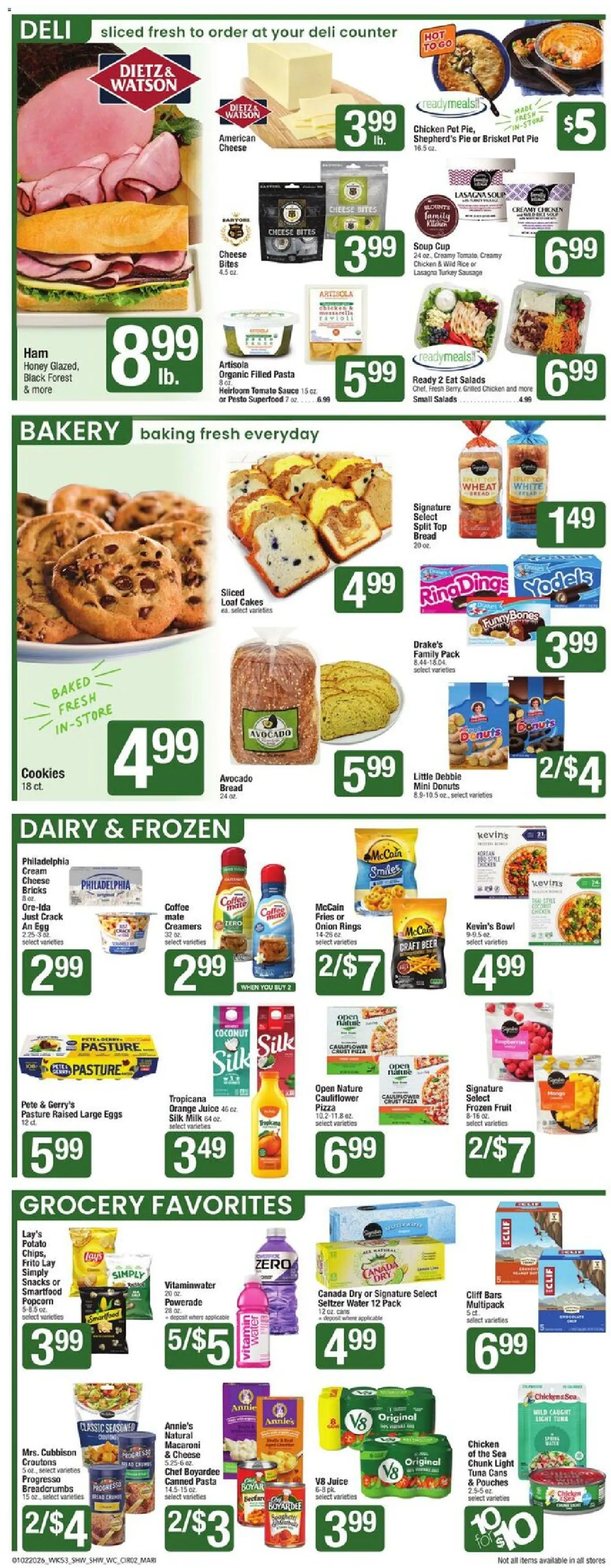 Shaw's Weekly Ad - RI - valid from 02.01.2026 | Page: 2 | Products: Eggs, Pasta, Cream, Avocado