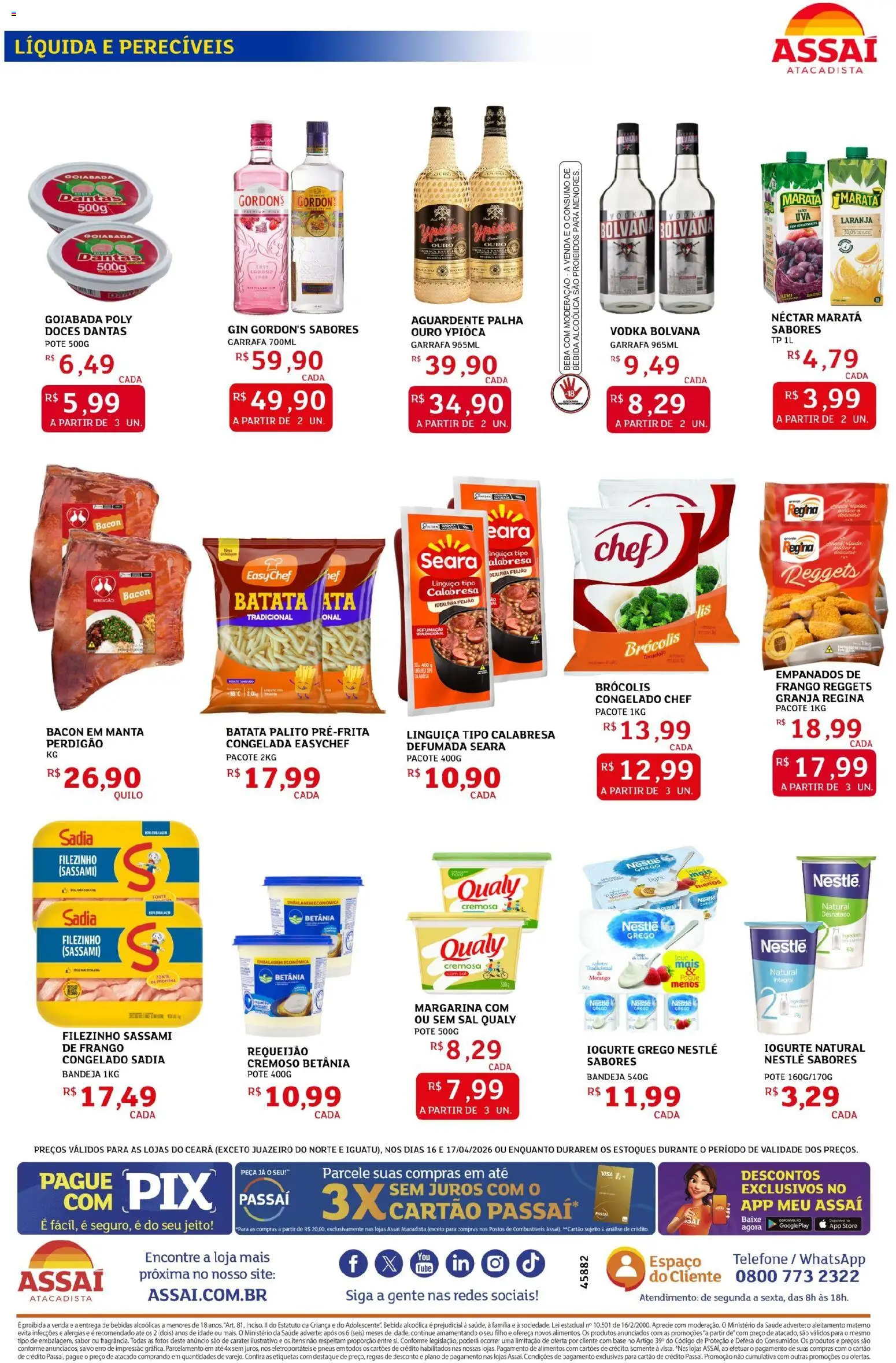 Assaí Atacadista Folheto - válido de 16.04.2026 | Página: 2 | Produtos: Base, Bandeja, Brócolis, Margarina