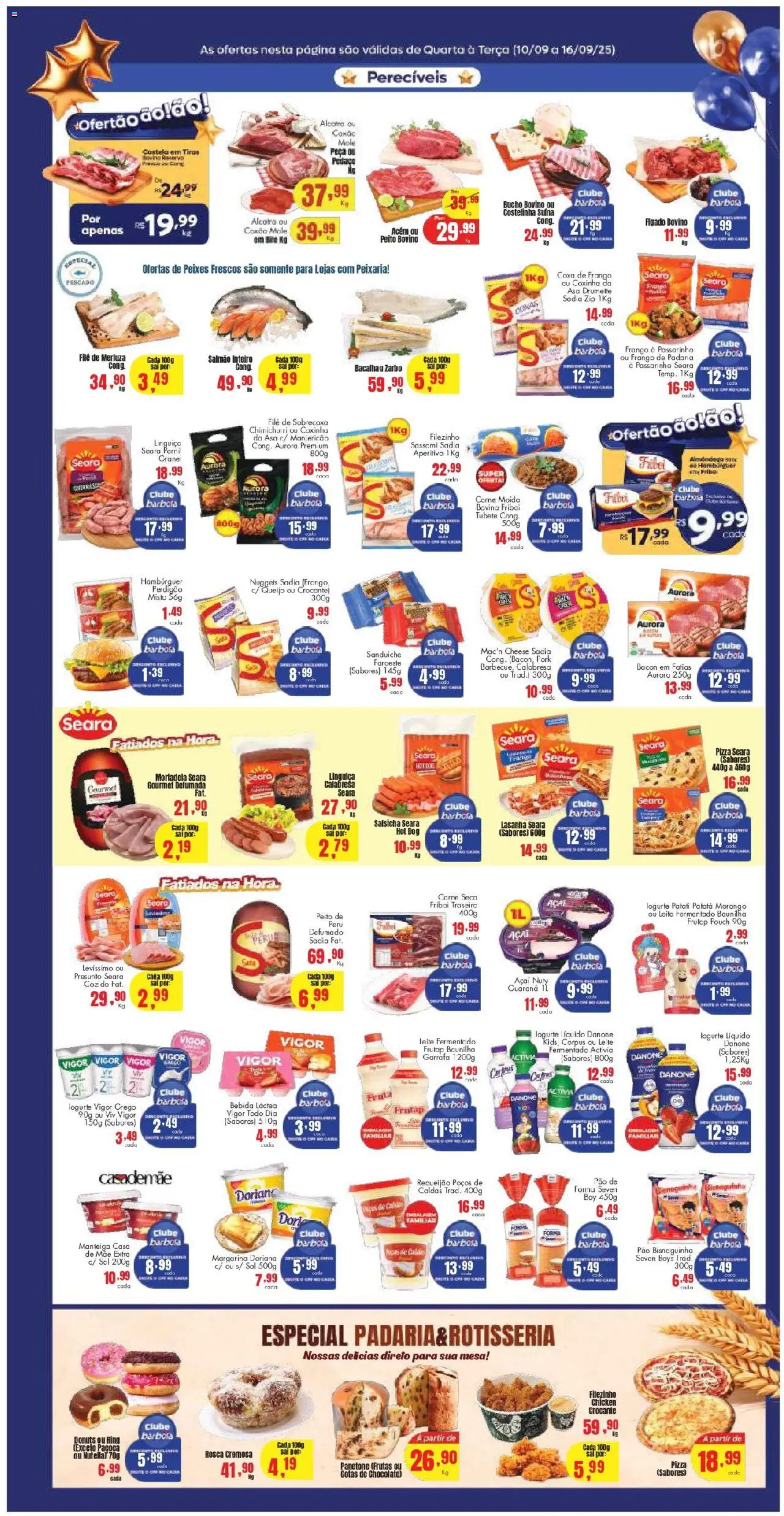 Barbosa Supermercados Folheto - válido de 10.09.2025 | Página: 2 | Produtos: Mesa, Coxa de frango, Pão, Açaí