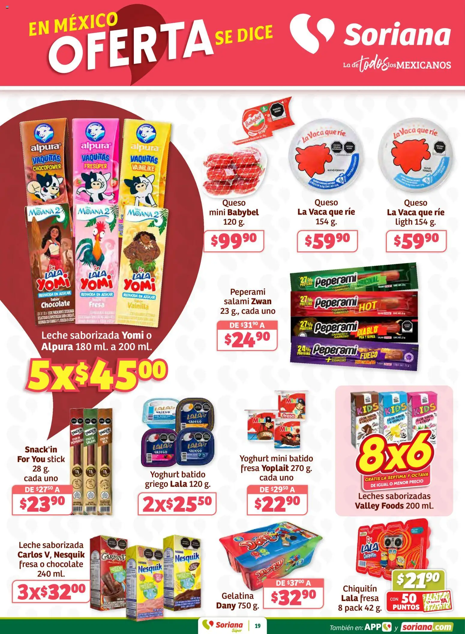 Nuevas ofertas de Soriana válidas en toda la República Mexicana desde el 02.01.2026. ¡Encuentra las mejores ofertas en Soriana - Preciazazaso Súper: Ags, Col, Gto, Jal, Mich! | Página: 19 | Productos: Fresa, Queso, Chocolate, Salami