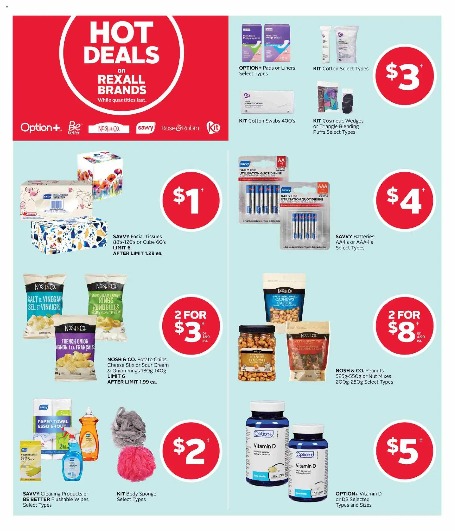 Rexall flyer valid from 07.11.2025 | Page: 4 | Products: Sour cream, Cream, Sponge, Cheese