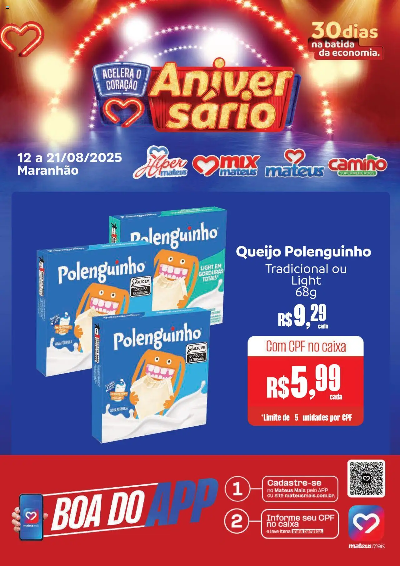 Mateus Folheto - válido de 12.08.2025 | Página: 1 | Produtos: Caixa, Queijo