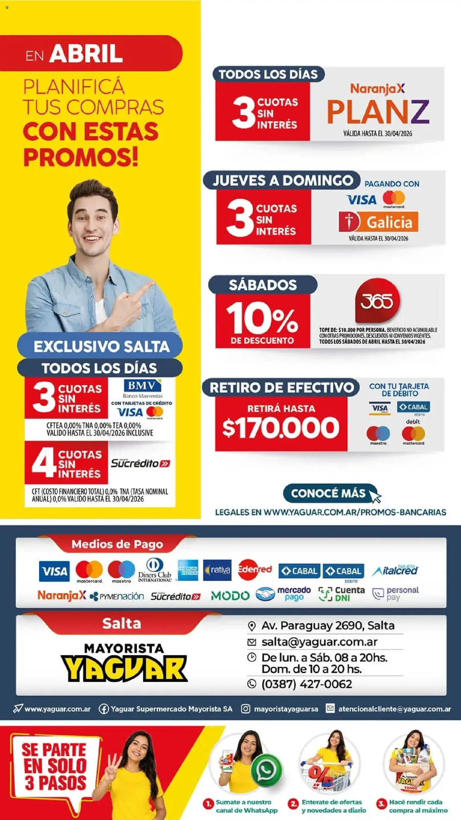 Yaguar - Oferta Semanal Salta │ válido desde el 13.04.2026 | Página: 19 | Productos: Banco
