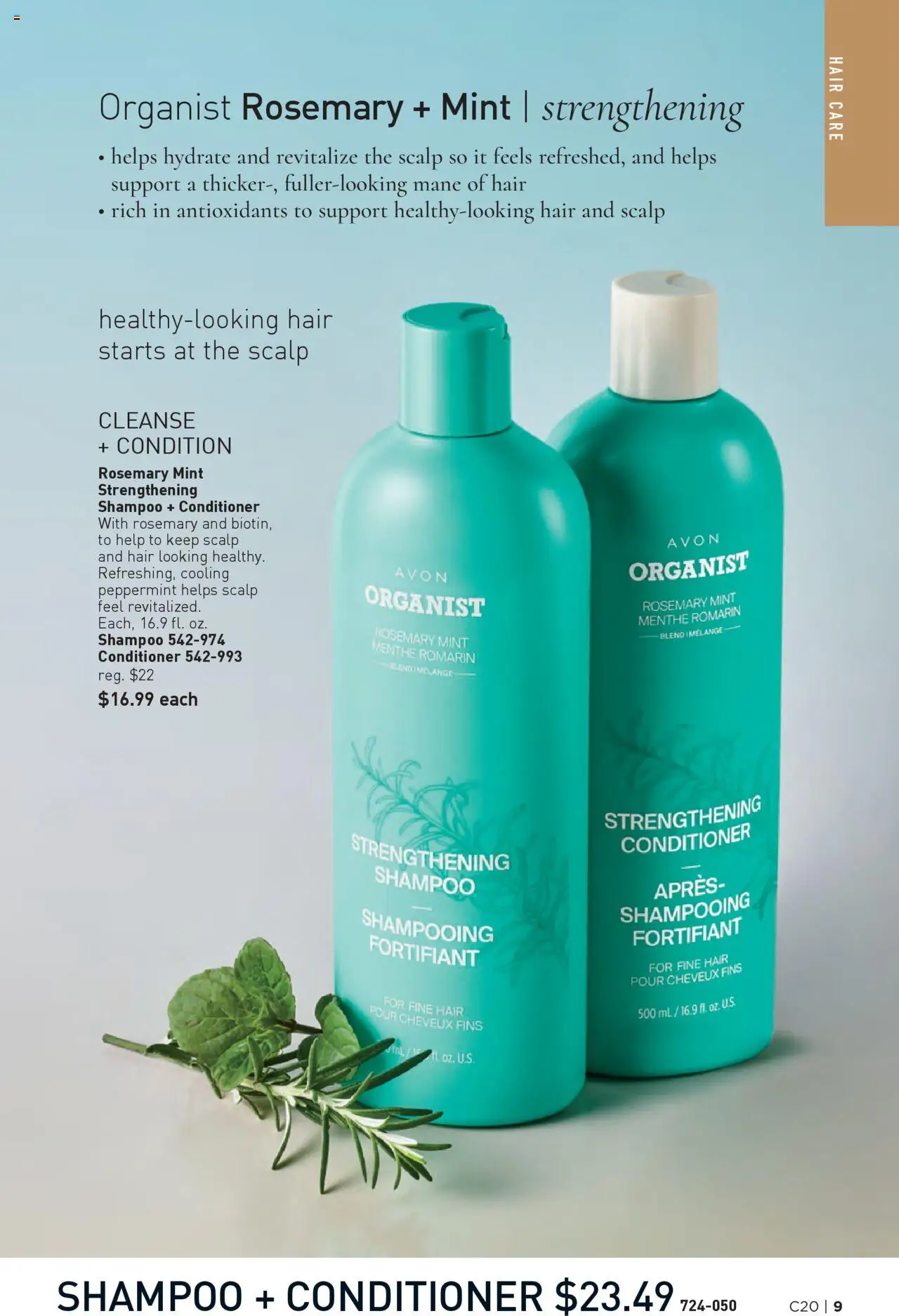 Avon Brochure - valid from 24.09.2025 | Page: 9 | Products: Peppermint, Shampoo, Conditioner