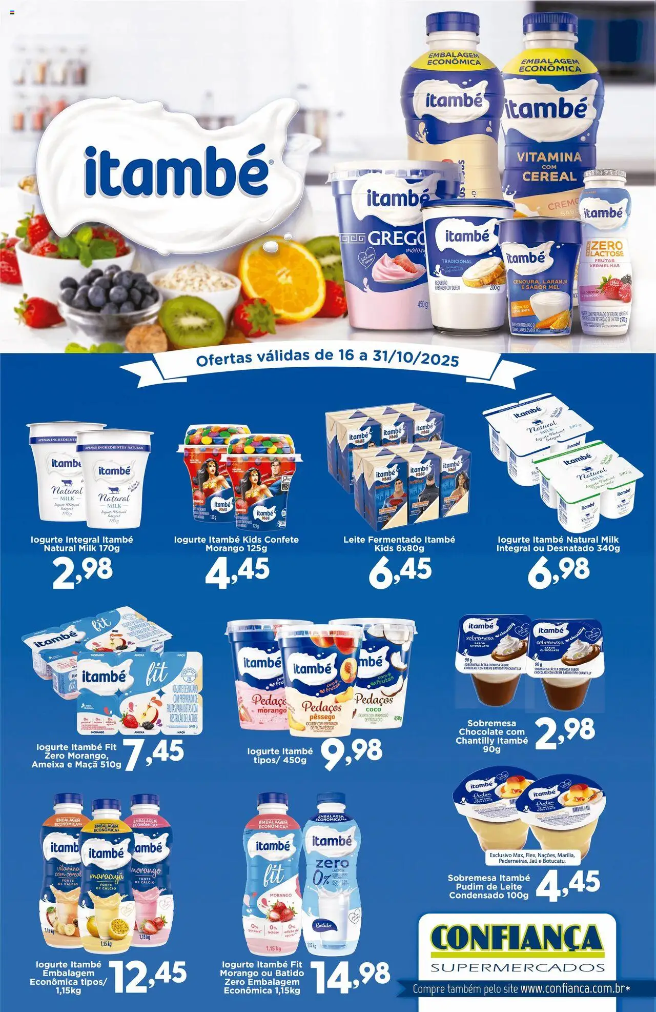 Confiança Folheto - válido de 16.10.2025 | Página: 1 | Produtos: Coco, Leite, Creme, Ameixa