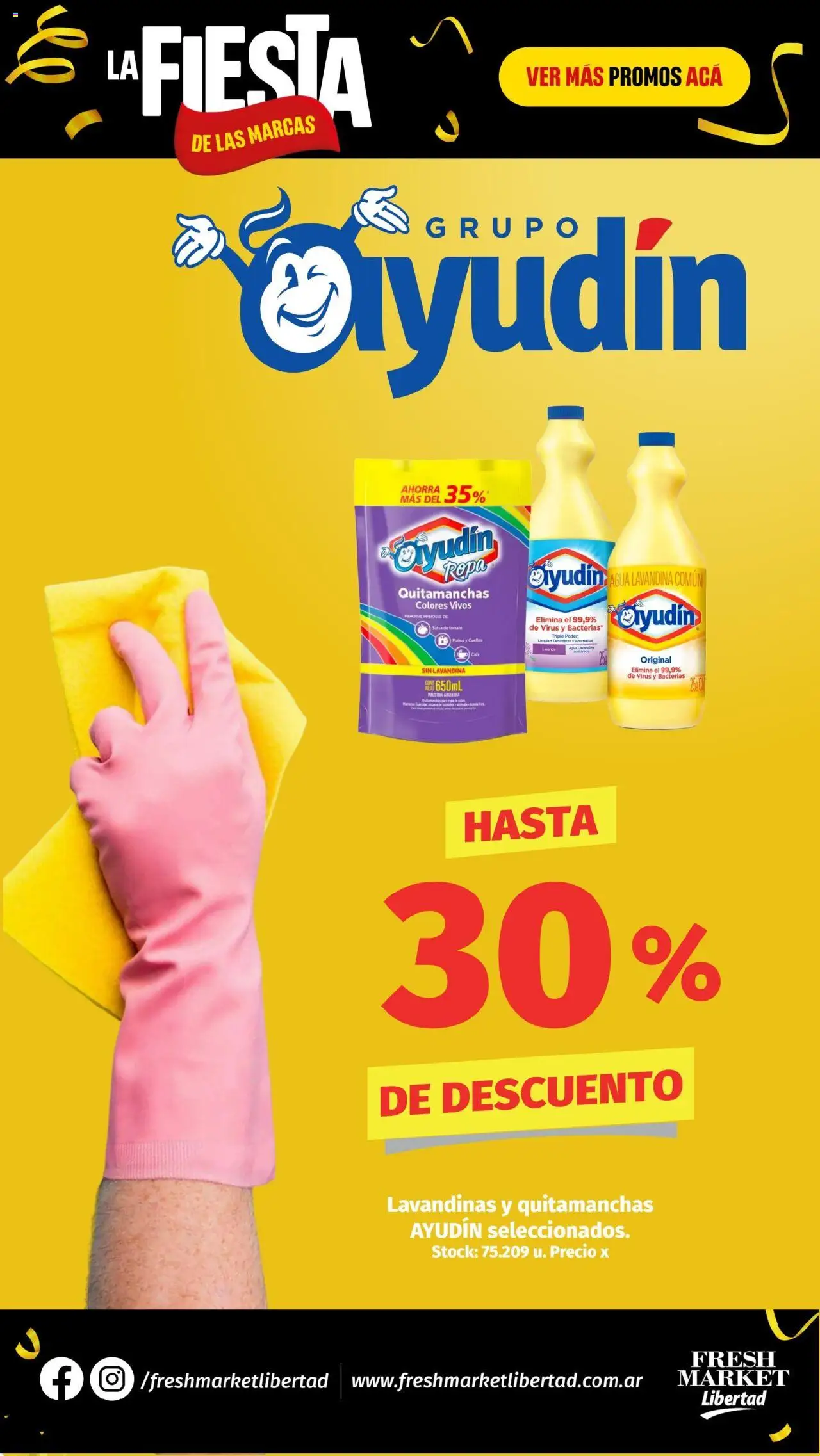 Hipermercado Libertad - La Fiesta  - Fresh │ válido desde el 26.06.2025 | Página: 36 | Productos: Quitamanchas, Agua, Ropa, Salsa de tomate