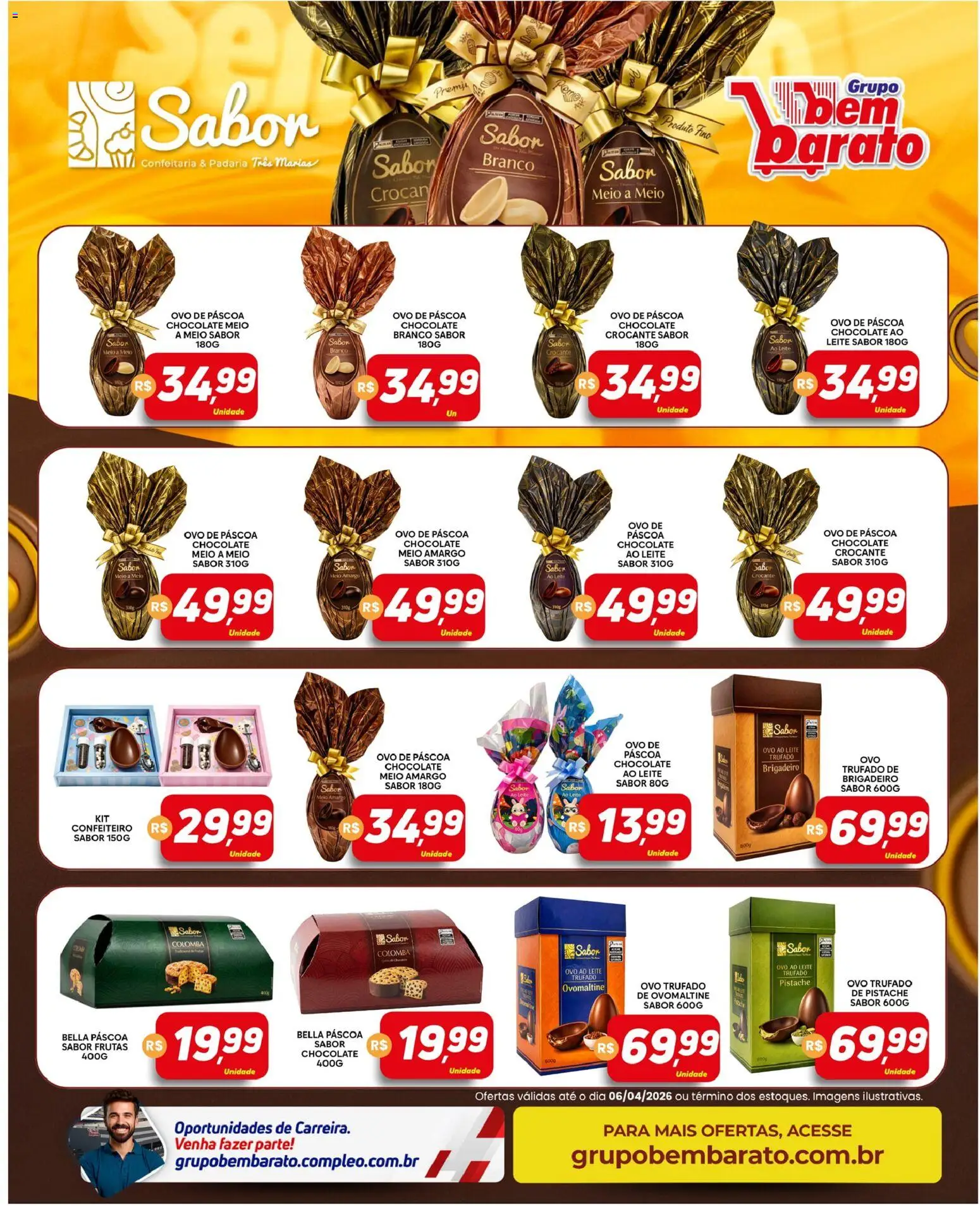 Supermercado Bem Barato Folheto - válido de 31.03.2026 | Página: 4 | Produtos: Ovo de páscoa, Pistache, Leite, Chocolate