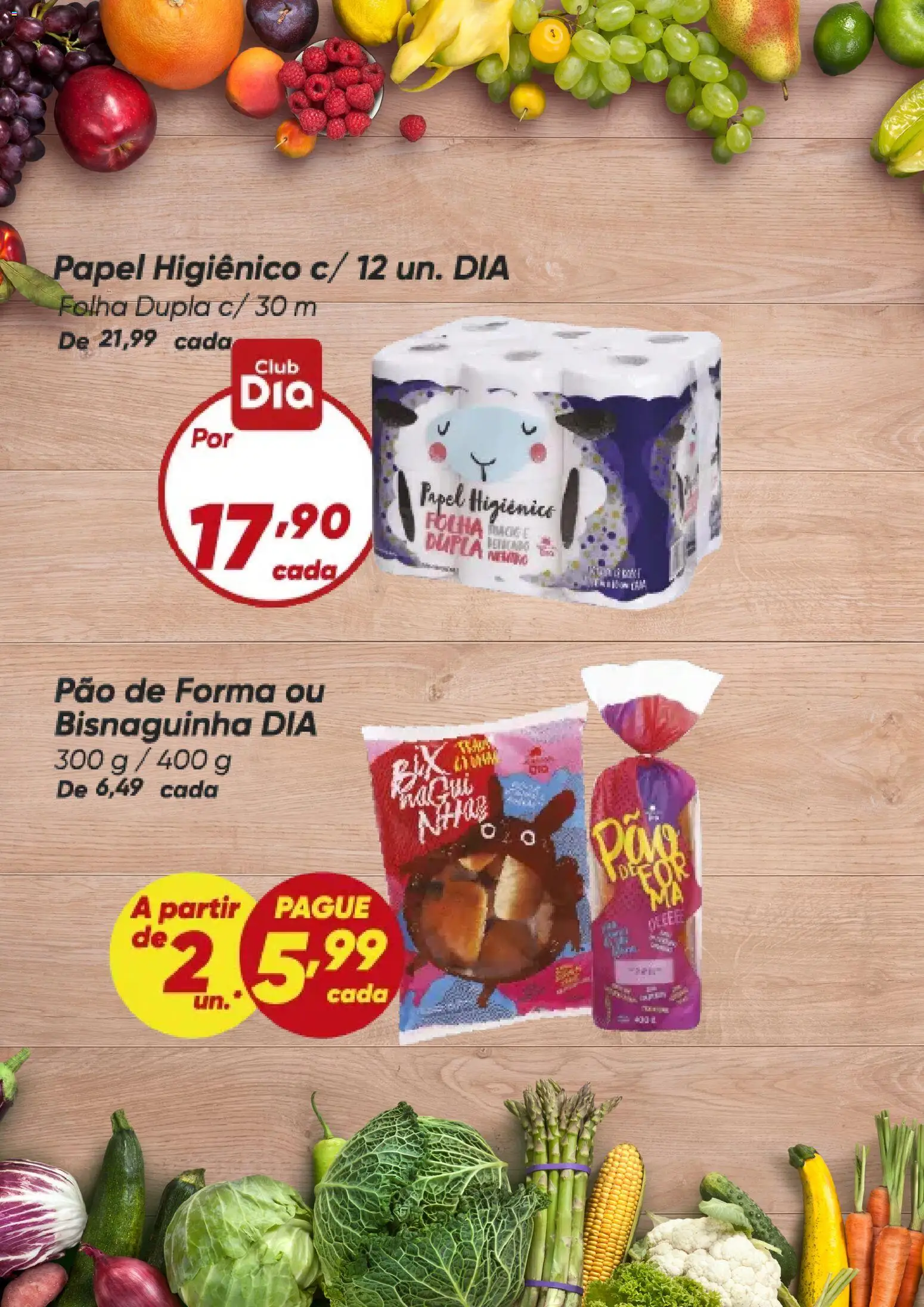 Dia Folheto - válido de 05.01.2026 | Página: 2 | Produtos: Pão, Pão de forma, Papel higiênico