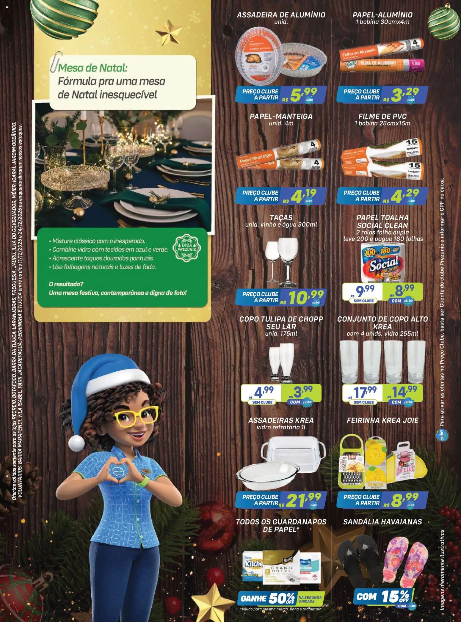 Prezunic Folheto - válido de 11.12.2025 | Página: 19 | Produtos: Papel toalha, filme de PVC, Taças, Vinho