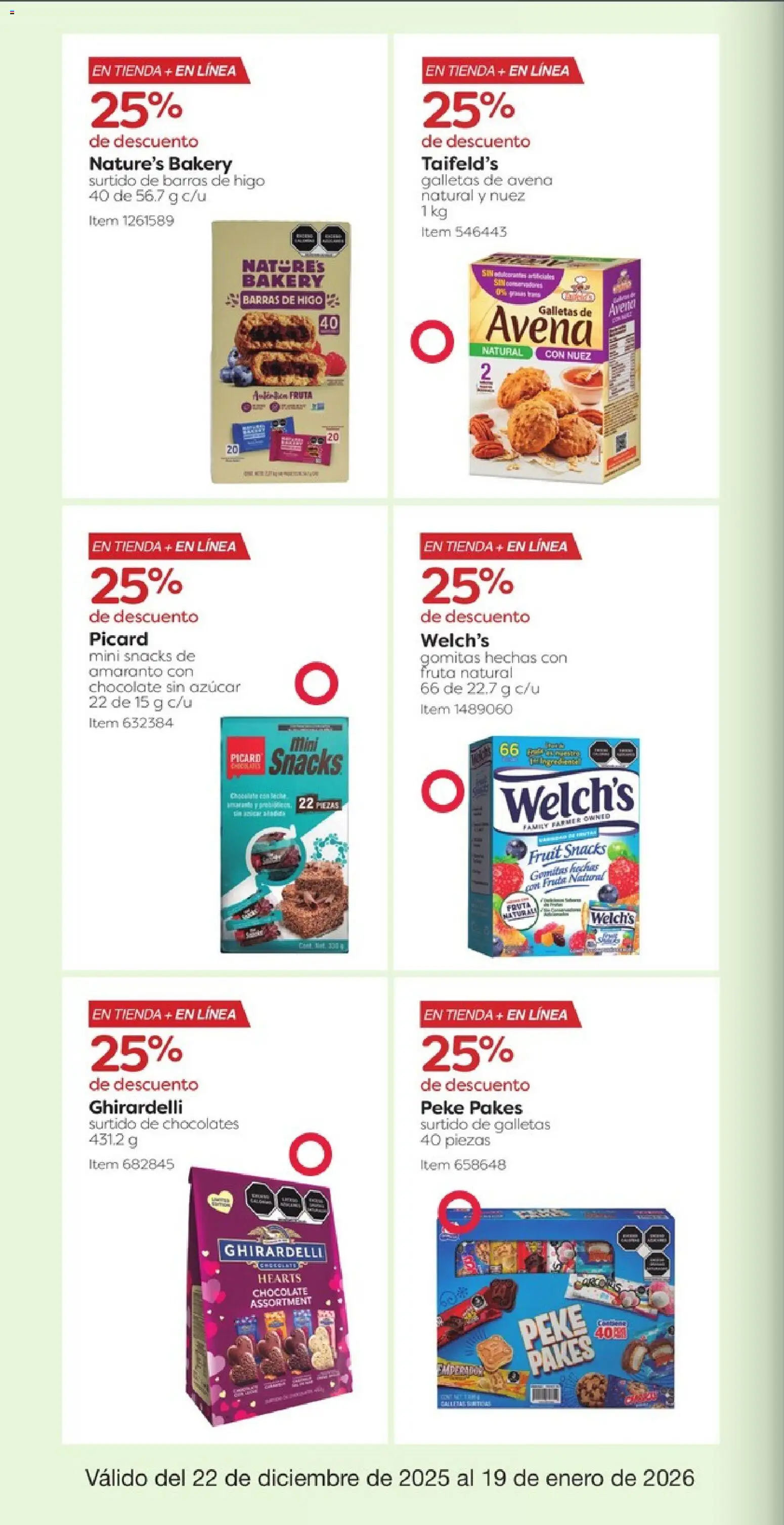 Nuevas ofertas de Costco válidas en toda la República Mexicana desde el 22.12.2025. ¡Encuentra las mejores ofertas en Costco catálogo! | Página: 28 | Productos: Avena, Chocolate, Galletas, Gomitas