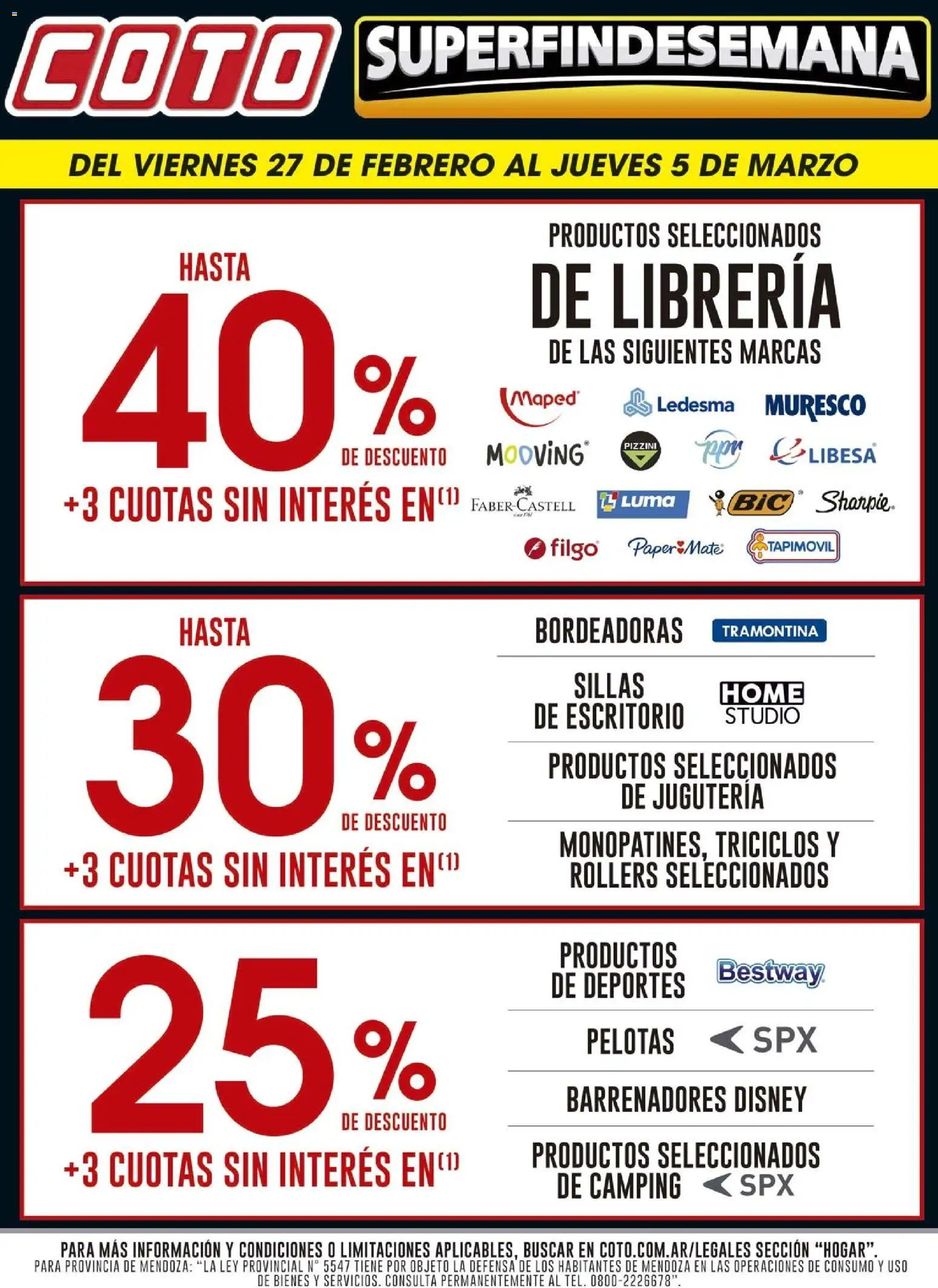 Coto - Hogar │ válido desde el 27.02.2026 | Página: 1 | Productos: Escritorio, Mate