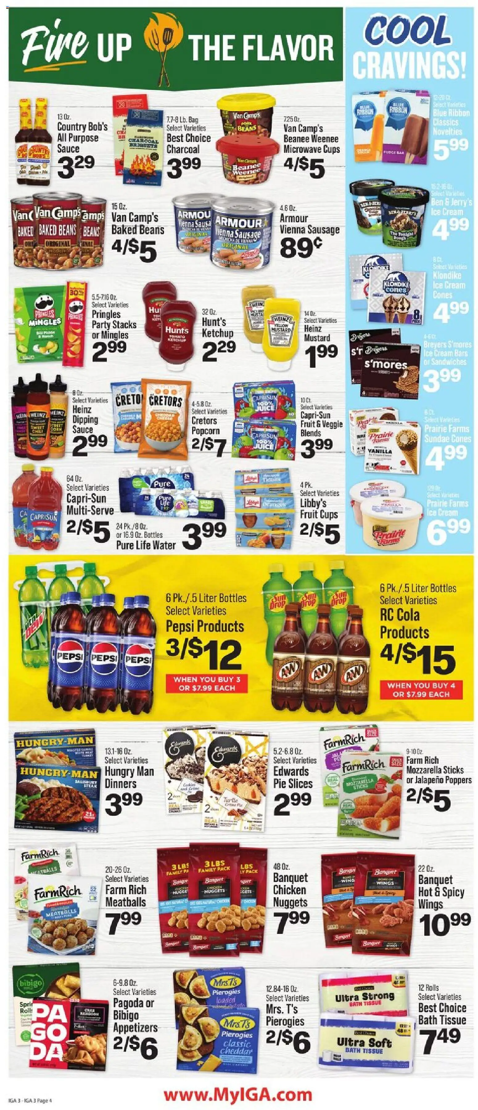 IGA Weekly Ad - valid from 08.04.2026 | Page: 5 | Products: Corn, Bath, Juice, Ice cream