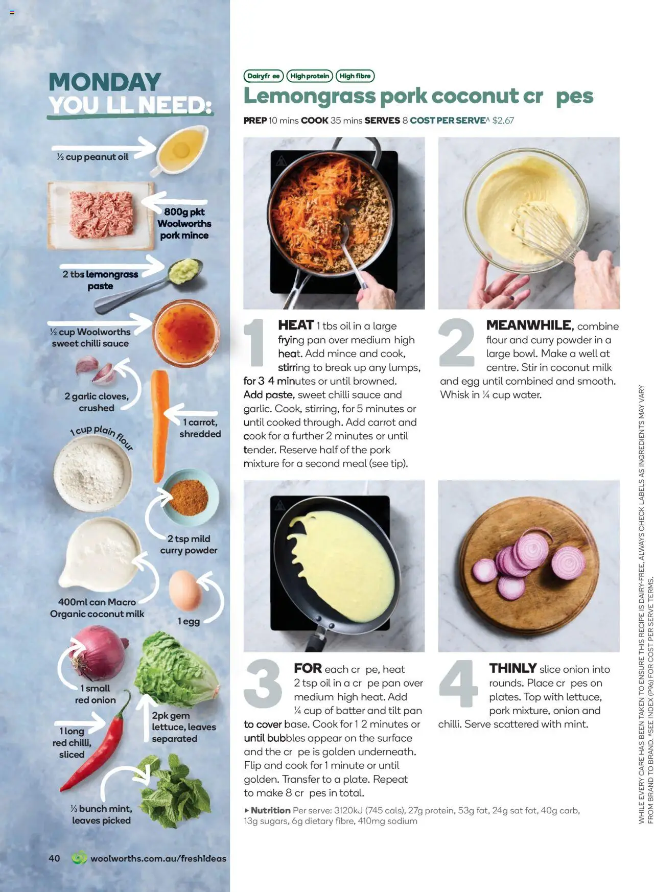 Woolworths catalogue - valid from 01.07.2025 | Page: 40 | Products: Curry, Milk, Pork, Garlic