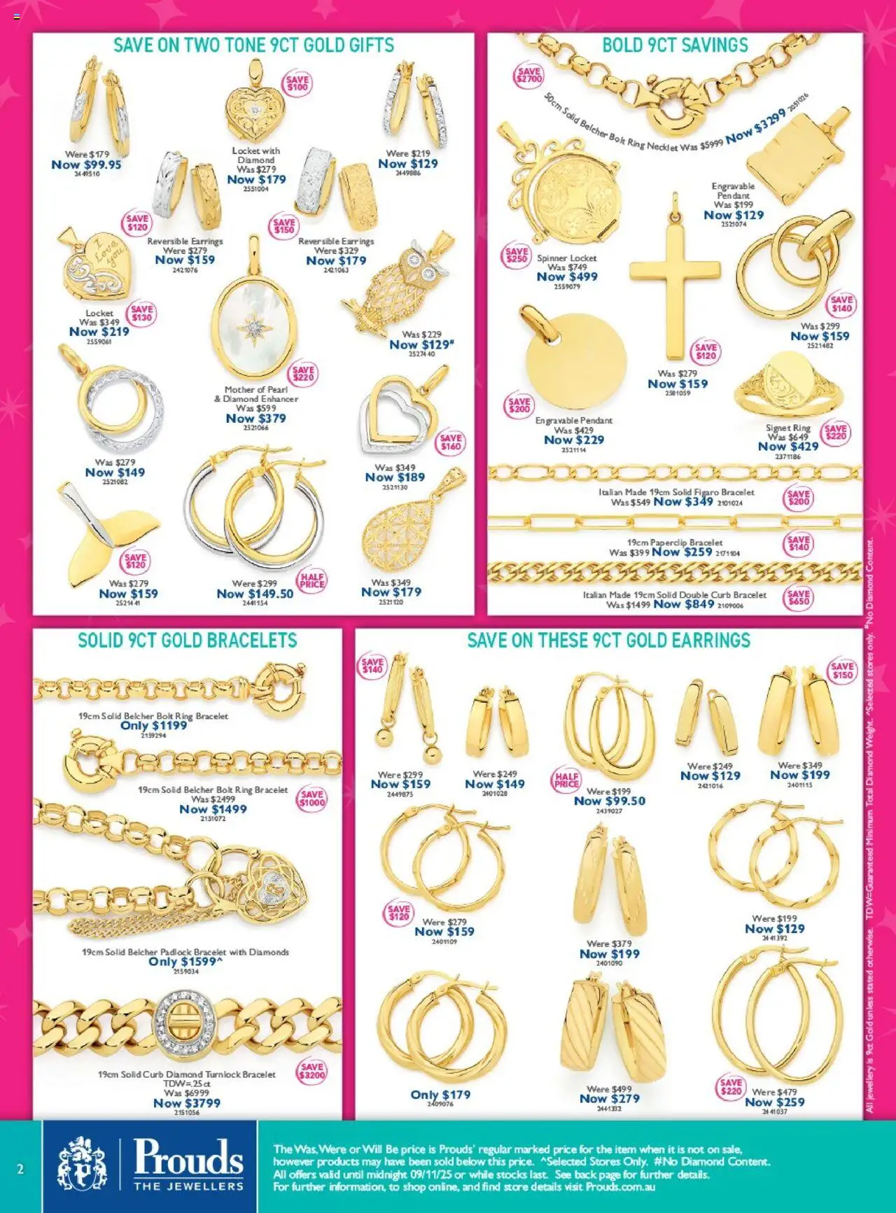 Prouds The Jewellers catalogue - valid from 13.10.2025 | Page: 2 | Products: Bracelet, Earrings, Jewellery, Pendant